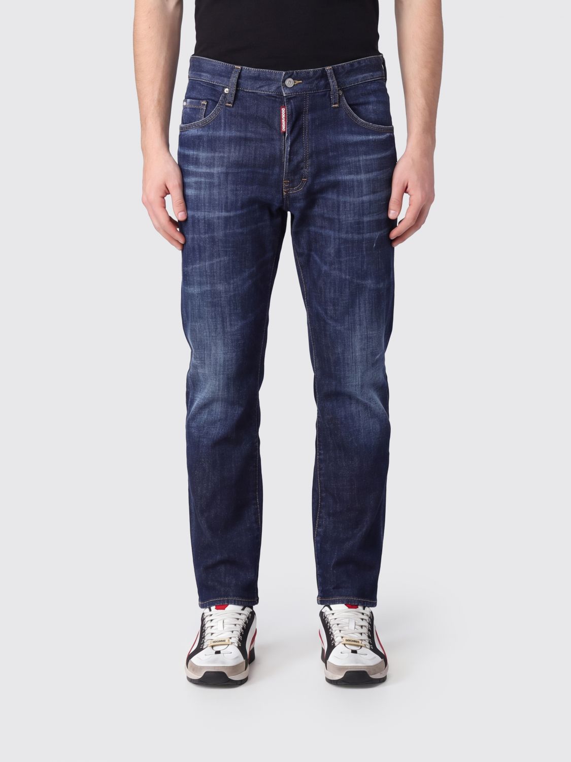 DSQUARED2 Bro Straight-Fit-Jeans mit mittlerer Leibhöhe aus Stretch-Baumwolldenim