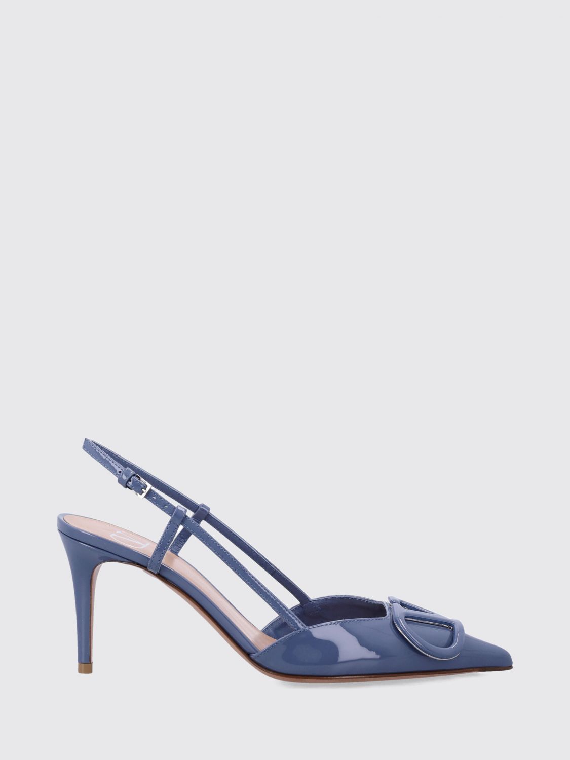 VALENTINO GARAVANI Slingback VLogo Signature in pelle verniciata con tacco a spillo