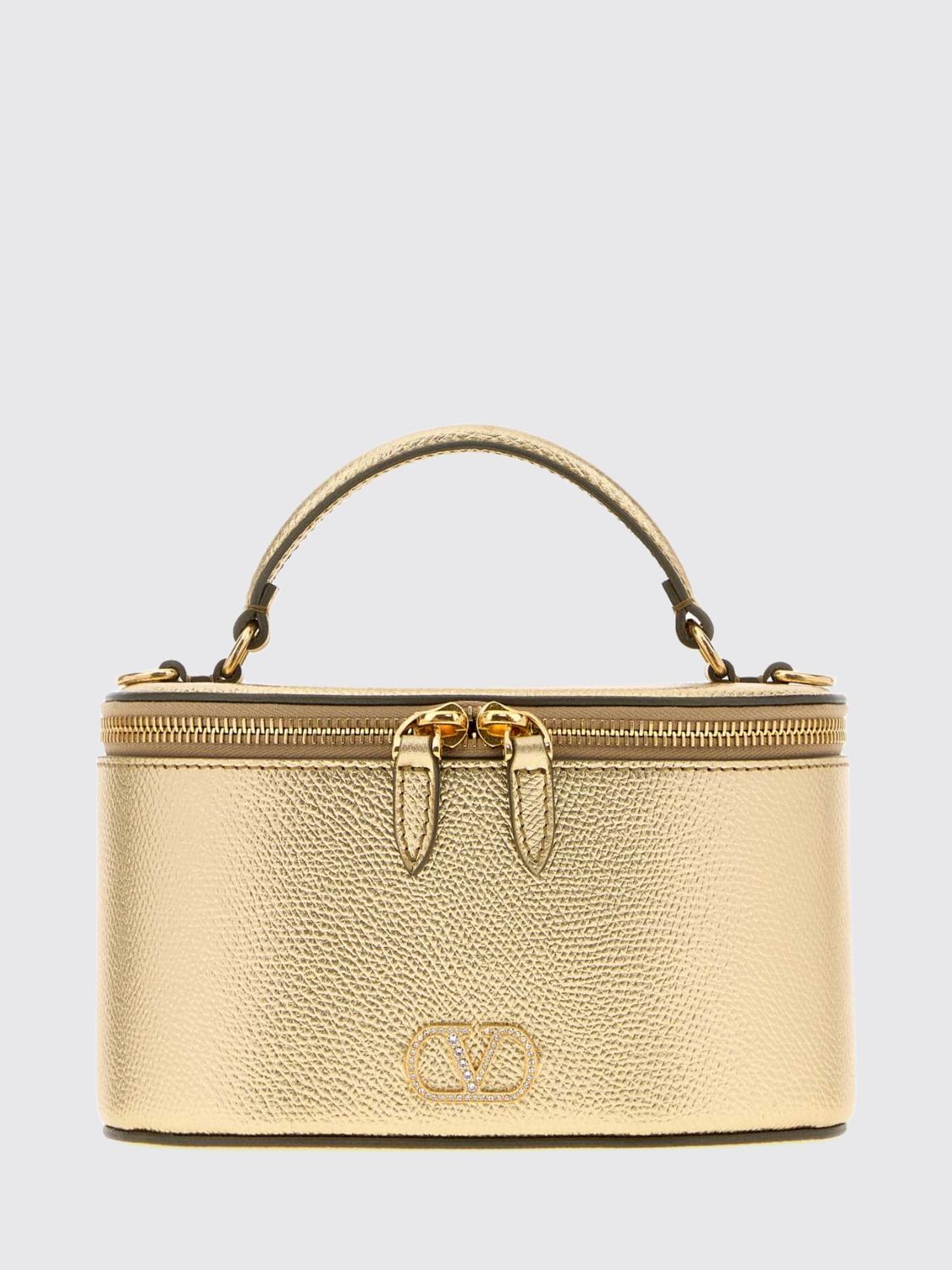 VALENTINO GARAVANI VLogo Signature Mini-Handtasche aus genarbtem Kalbsleder