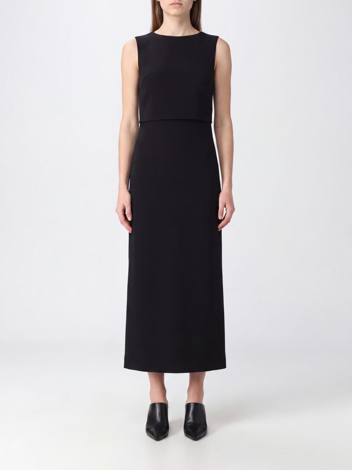 JIL SANDER Asymmetrisches Top aus Schurwolle mit schulterfreiem Design und Rundhalsausschnitt
