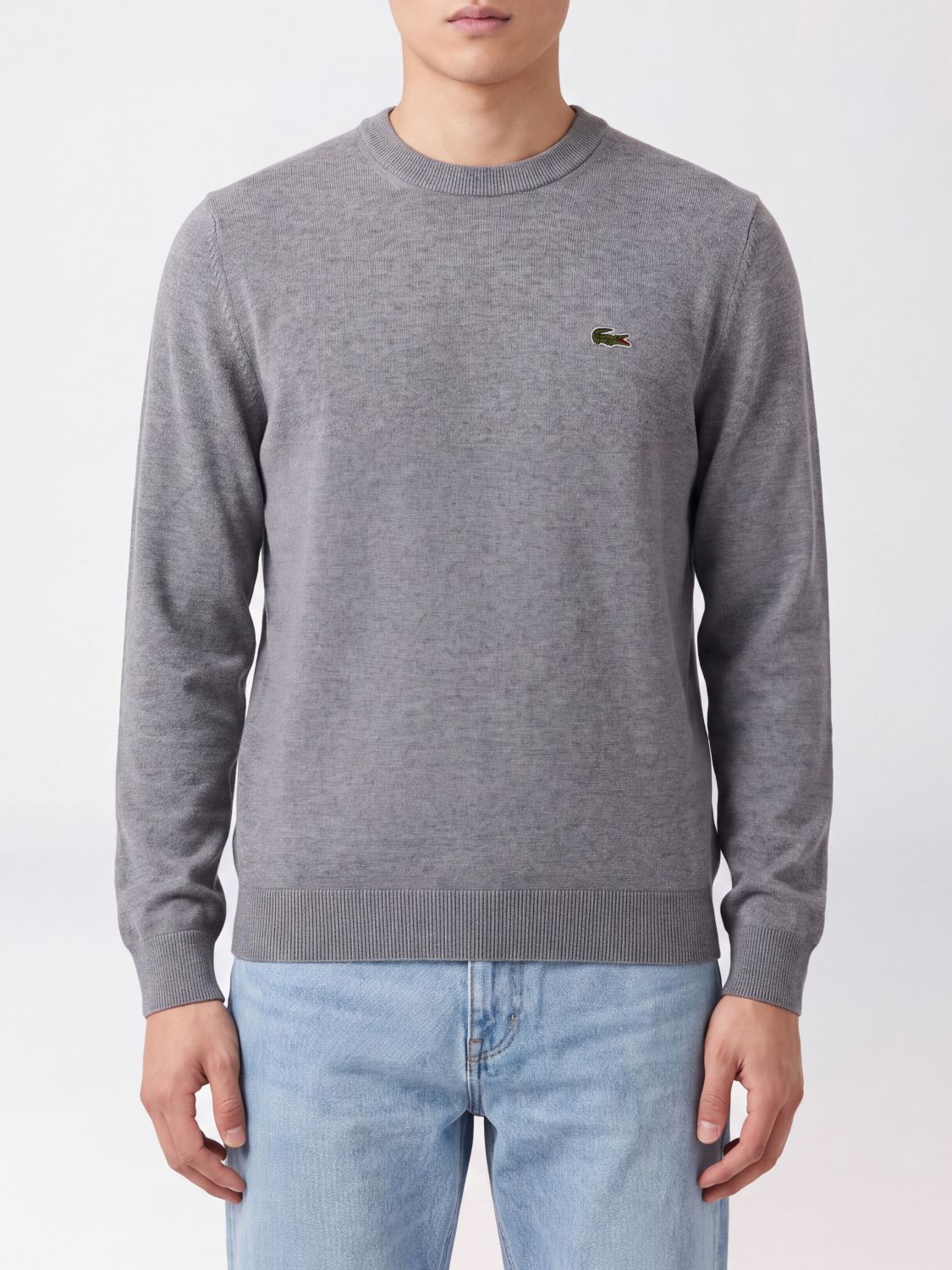 Lacoste Sweater Men color Silver