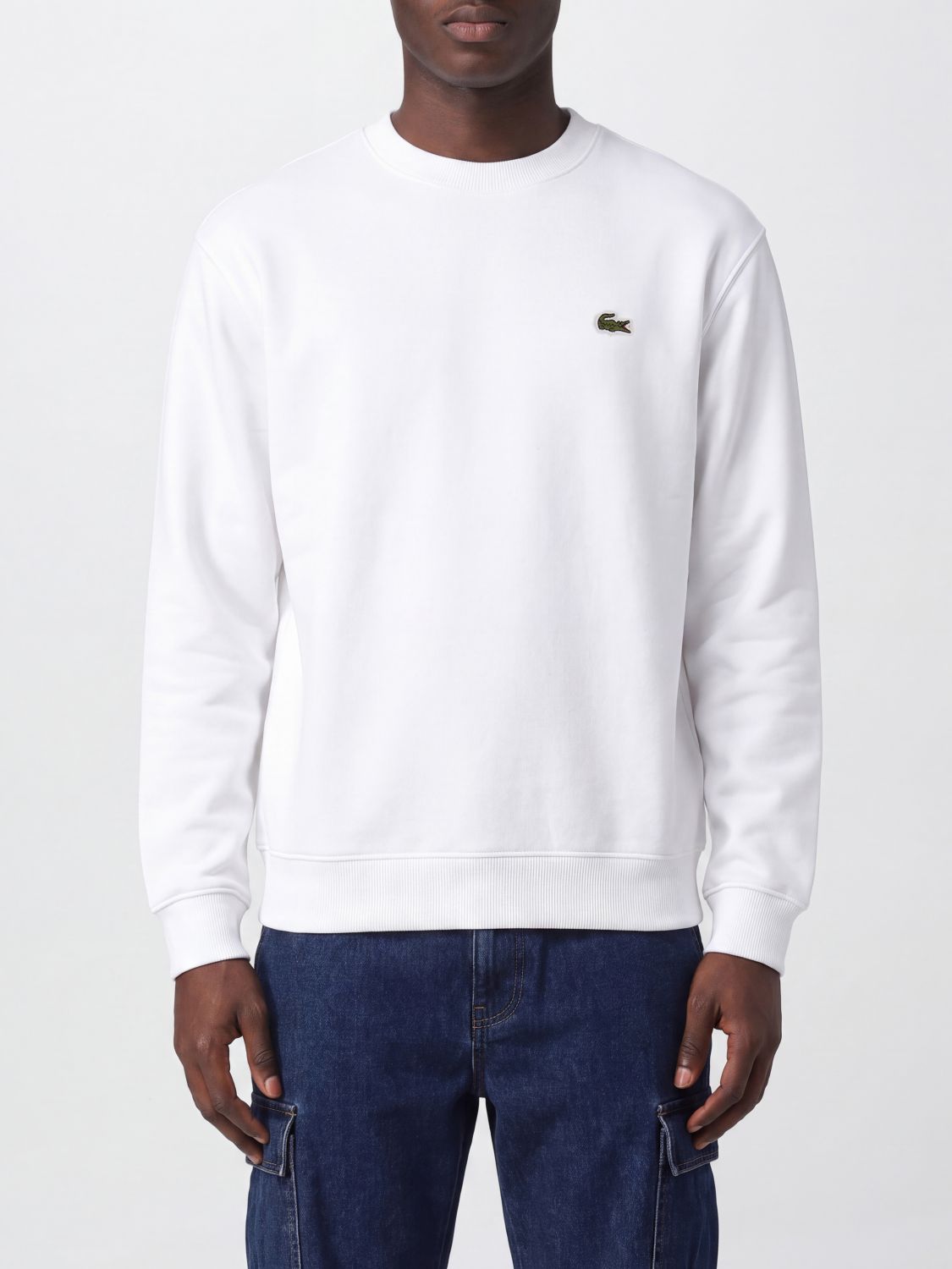 LACOSTE Crewneck-Sweatshirt aus Baumwollmischung mit Kontrastlogo
