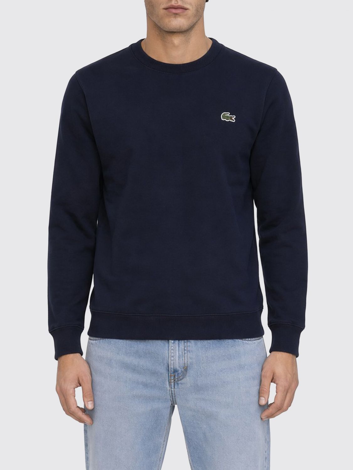 LACOSTE Crewneck-Sweatshirt aus Baumwollmischung mit Kontrastlogo