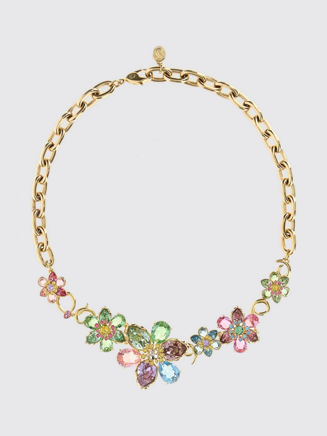 SWAROVSKI Idyllia Blumen-Halskette aus 18k vergoldetem Metall