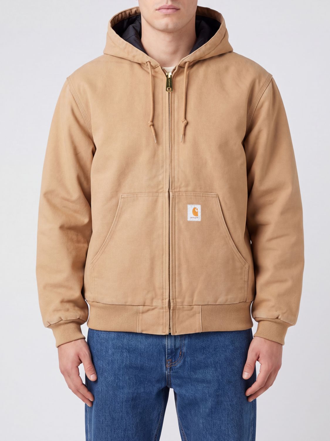 CARHARTT WIP Giacca bomber OG Active in cotone con cappuccio e tasca a marsupio