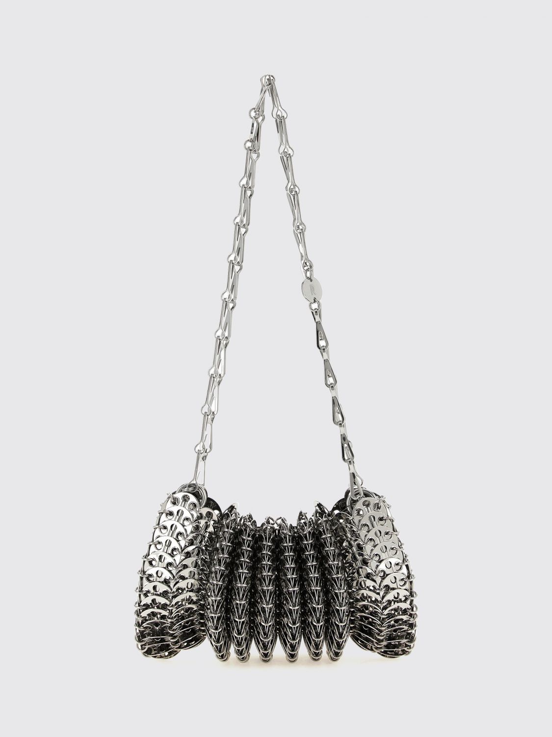 RABANNE Iconic Chain 1969 Bag in Steel Metal Mesh with Magnetic Closure