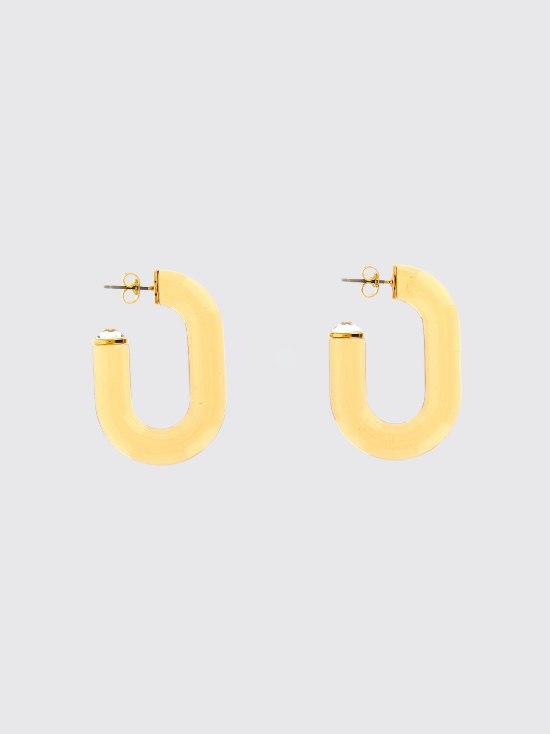 RABANNE Hängeohrringe im Casual-Design aus goldfarbenem Messing