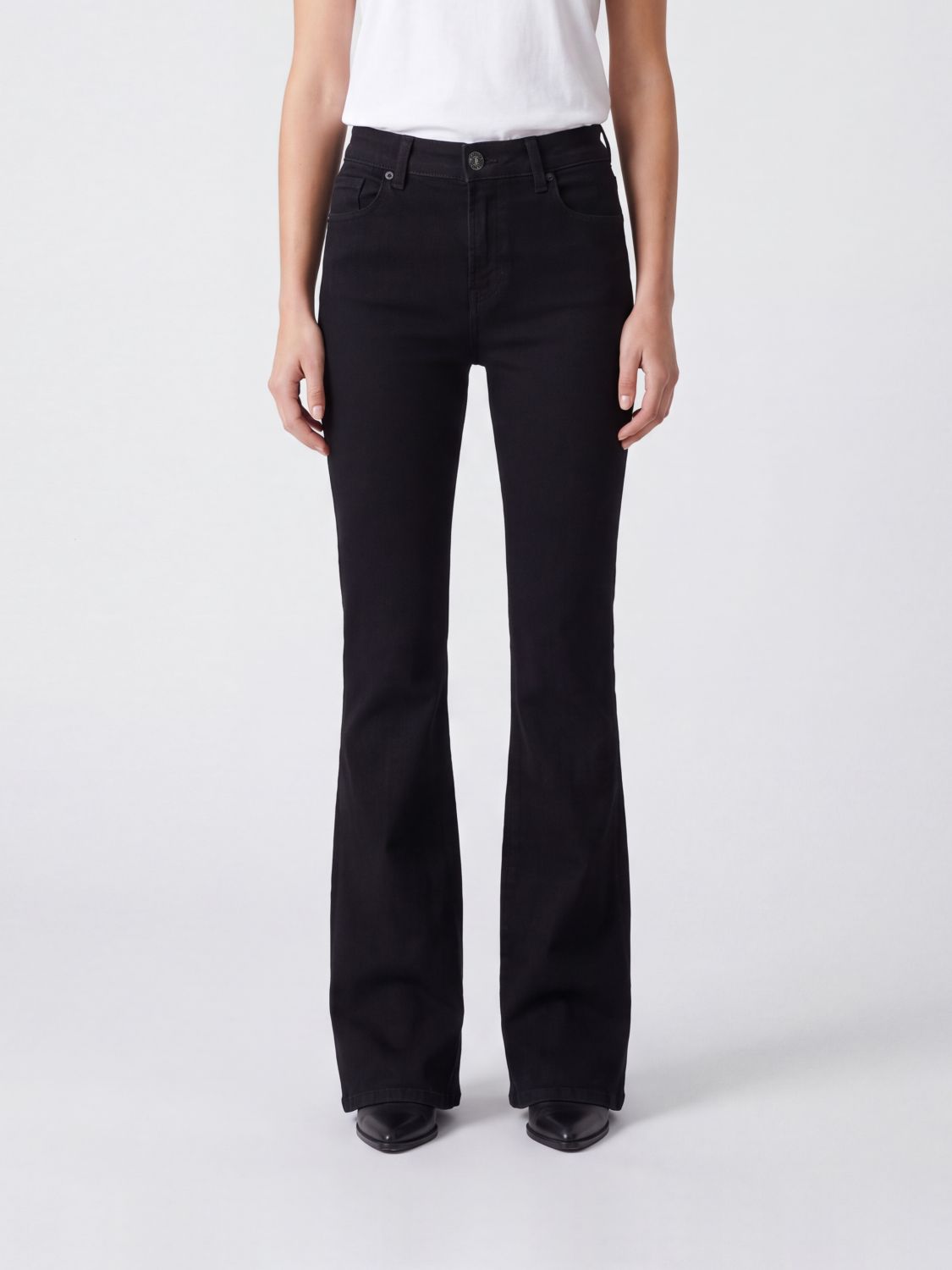 7 FOR ALL MANKIND High-Waisted Slim Bootcut Jeans in Stretch Denim