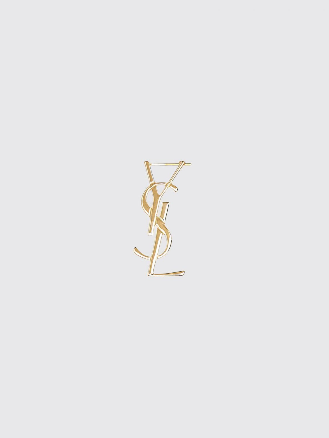 SAINT LAURENT Ikonische YSL-Monogramm-Brosche aus messing mit Gold-Finish