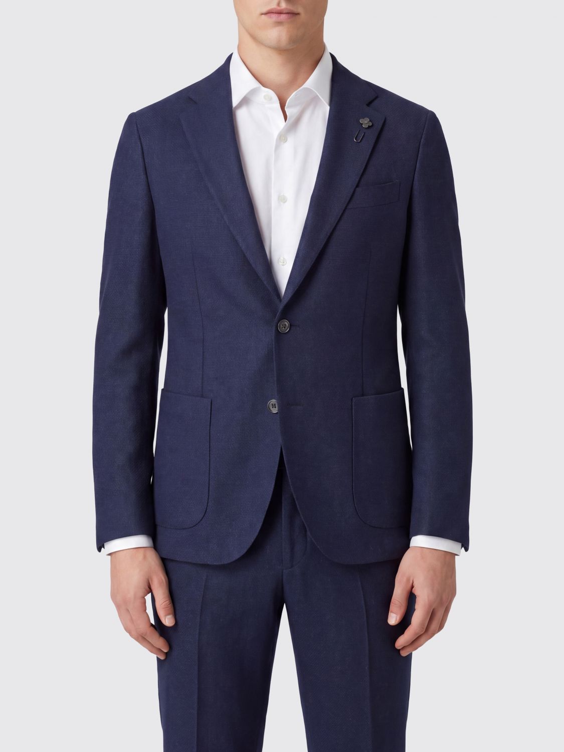 LARDINI Einreihiger Blazer aus Merinowolle mit Zwei-Knopf-Verschluss
