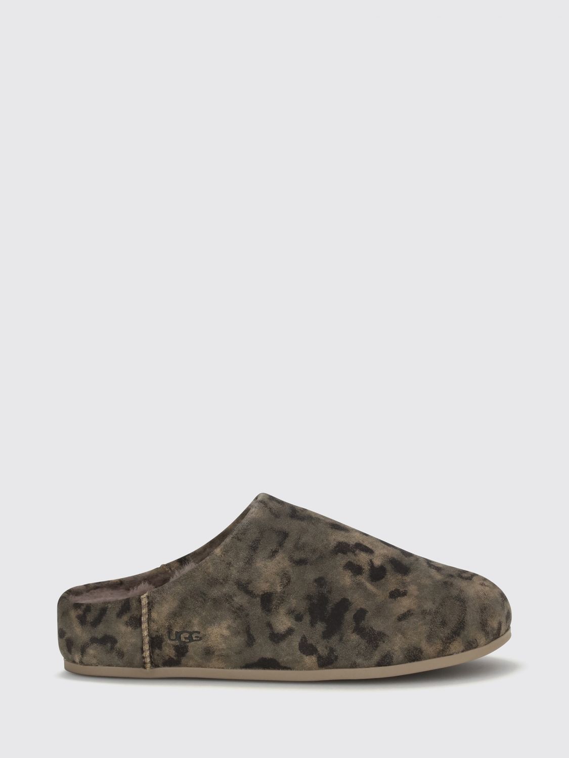 UGG Wildleder-Mules mit Animal-Print mit Wollfutter