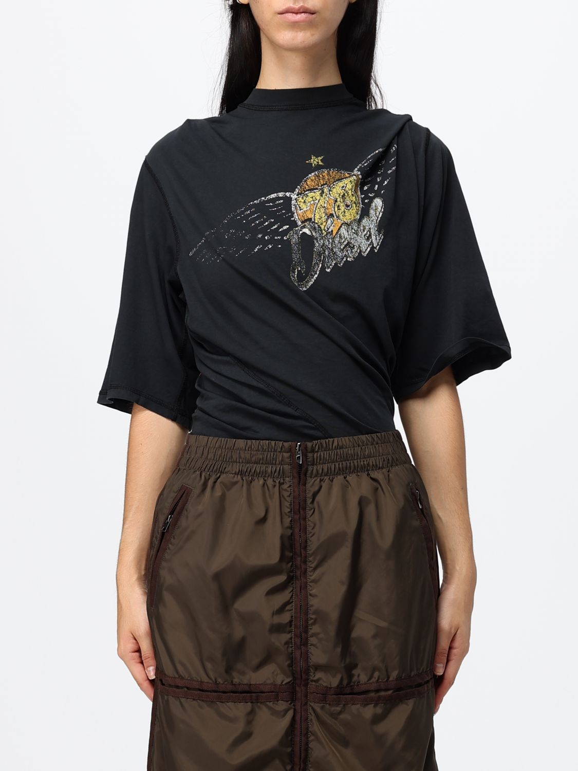 DIESEL T-Shirts Donna colore Nero
