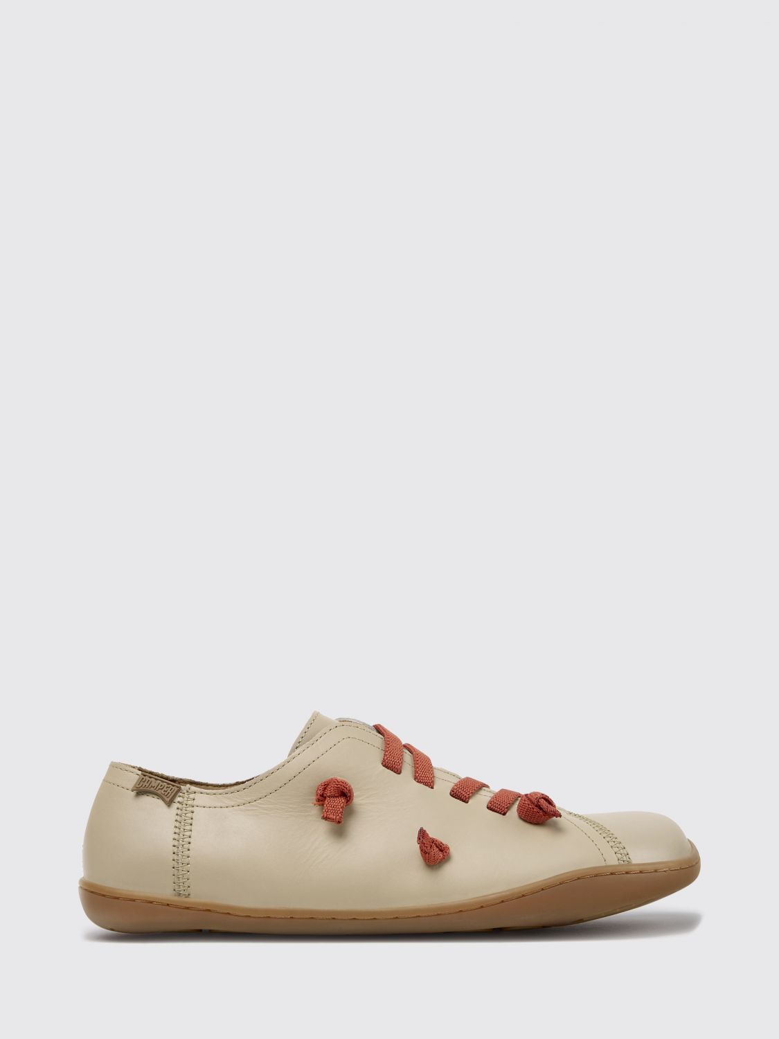 CAMPER Slip-on-Sneaker Twins aus Leder mit elastischen Schnürsenkeln