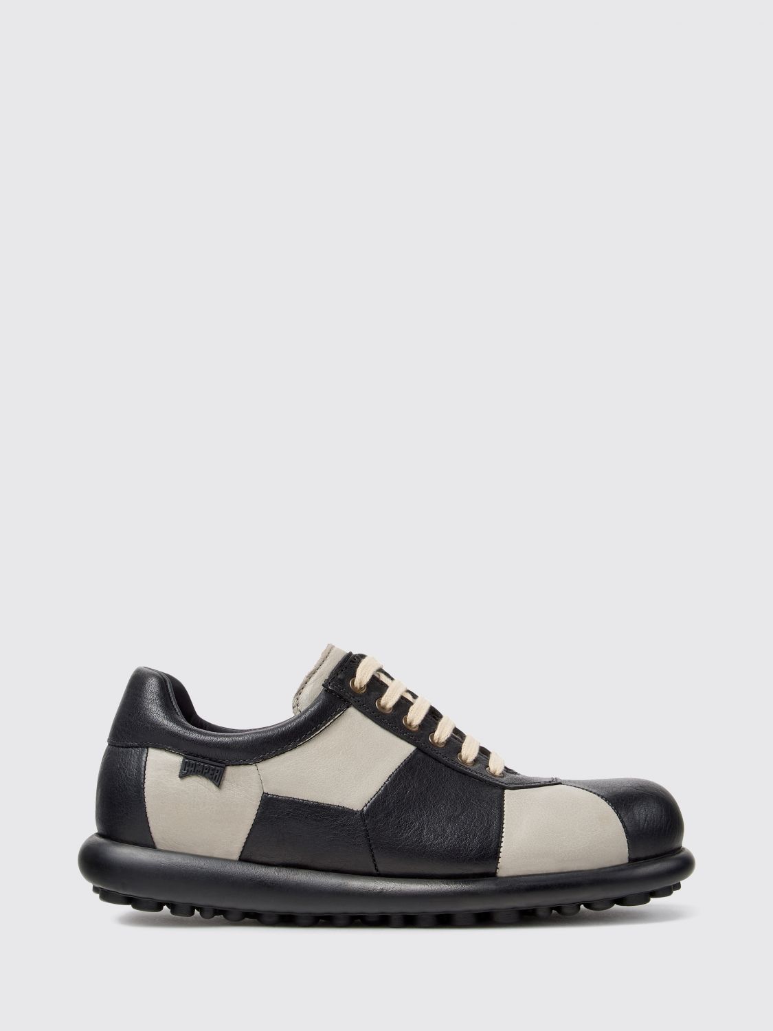 CAMPER Zweifarbige Low-Top-Sneaker Twins aus pflanzlich gegerbtem Leder