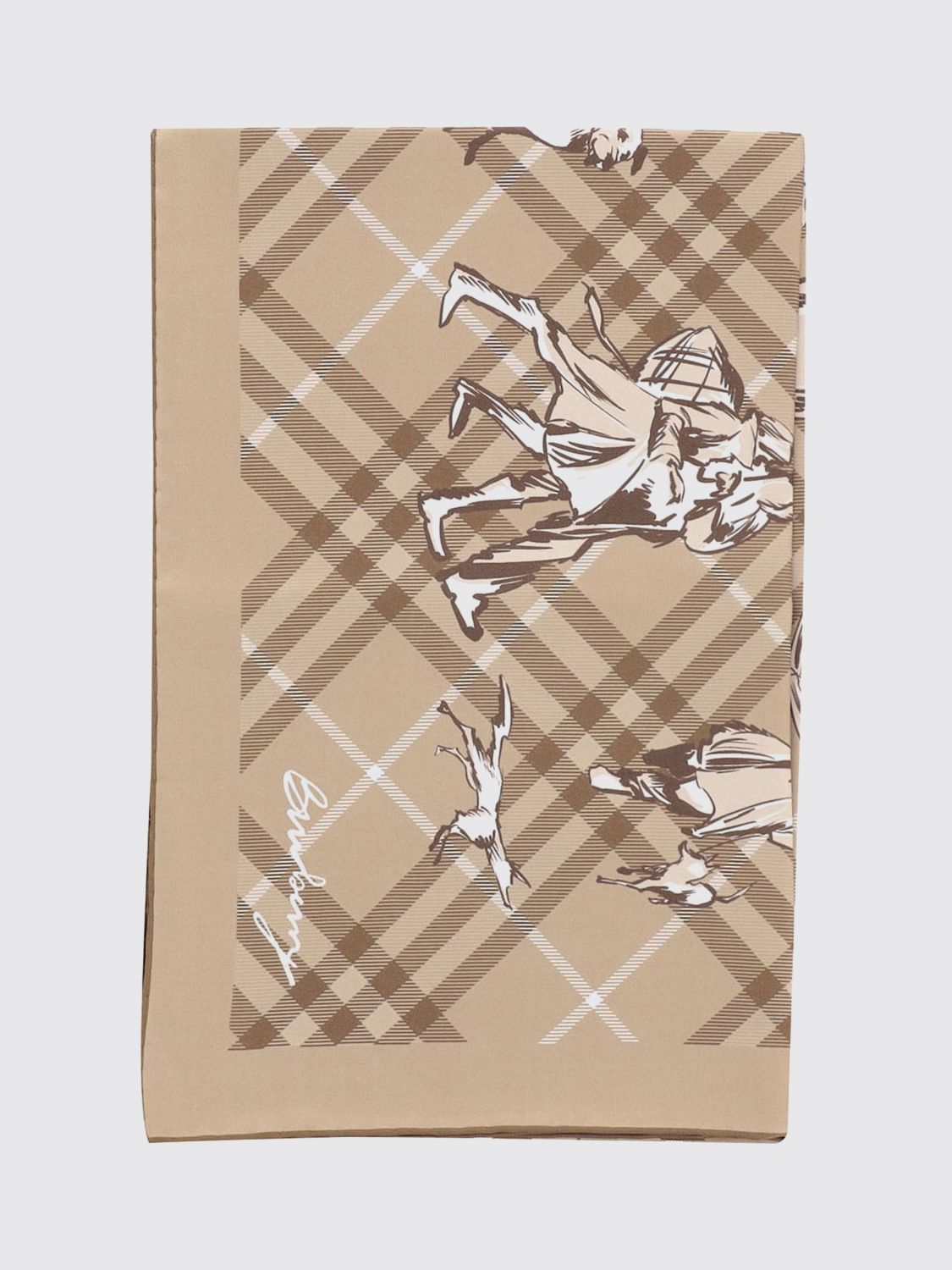 BURBERRY Neck Scarf Woman color Beige
