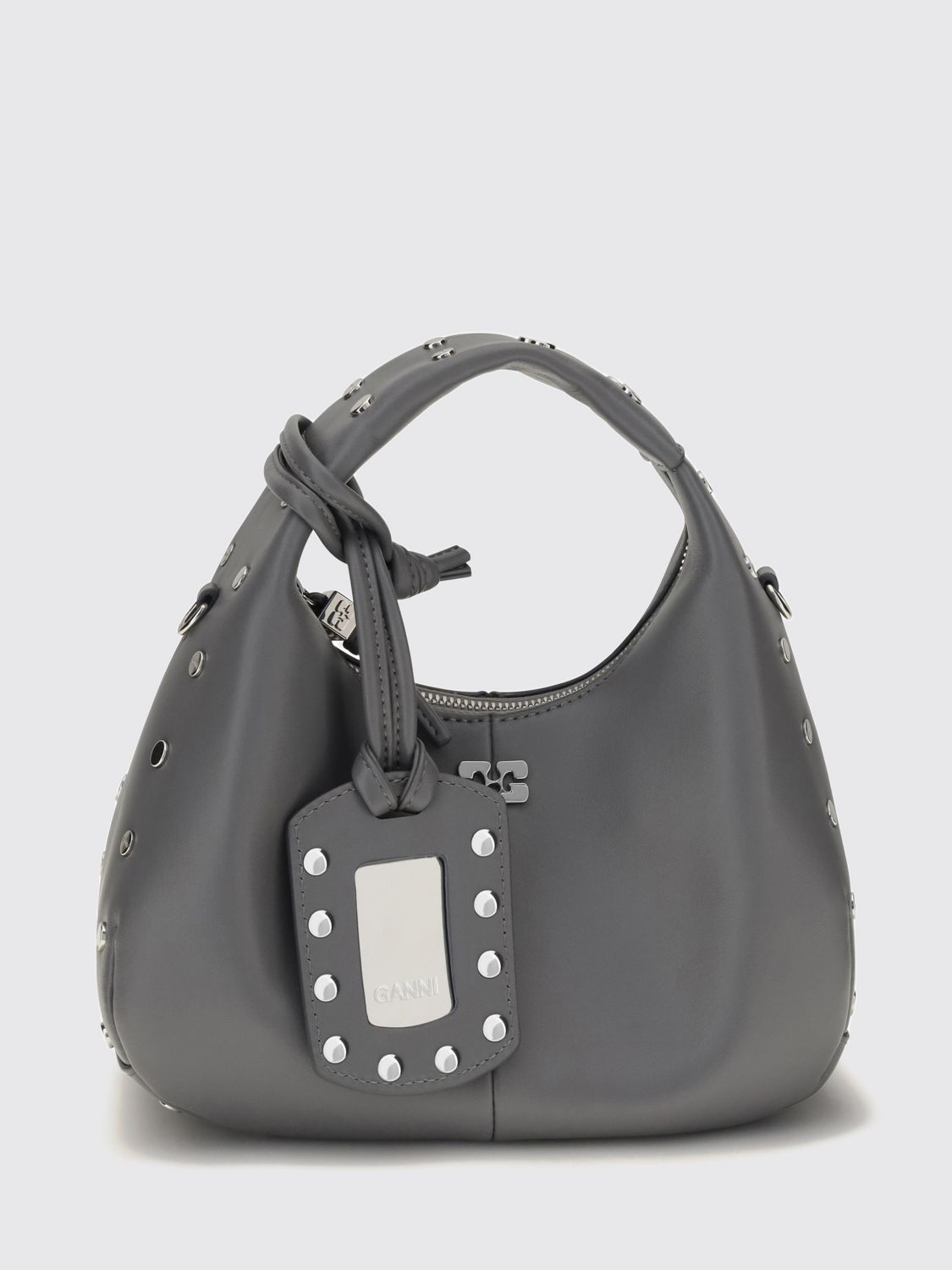 GANNI Mini-Handtasche aus recyceltem Leder mit Butterfly-Logo