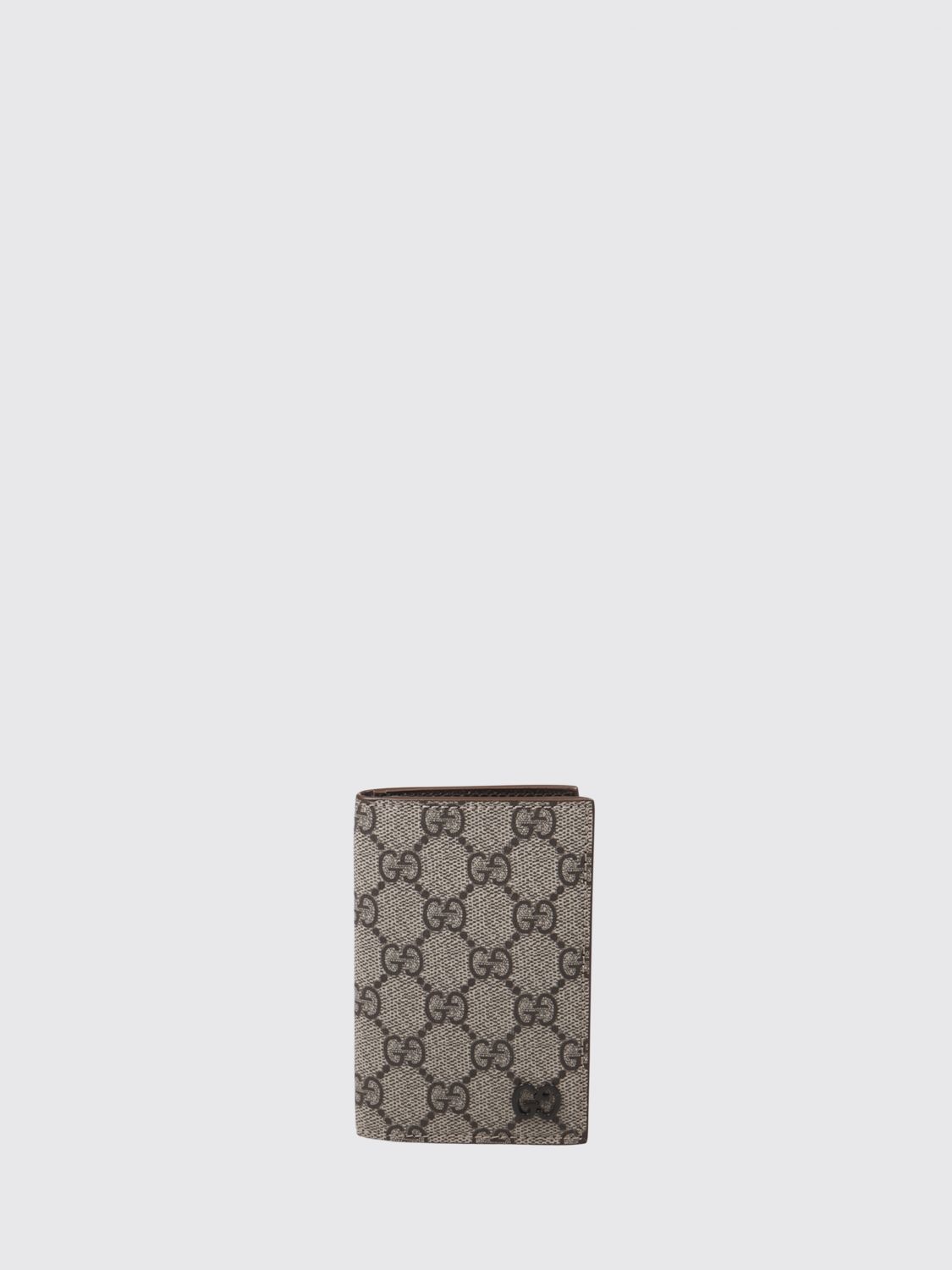GUCCI Bifold Card Holder in GG Supreme Canvas with Leather Details