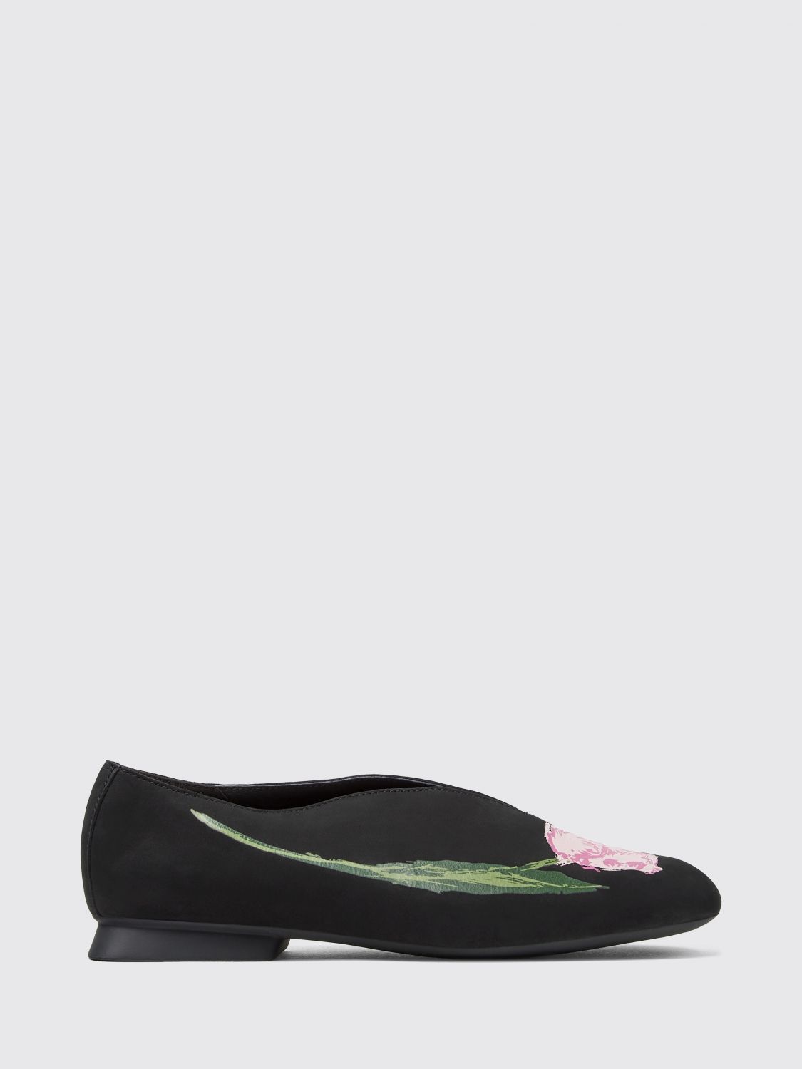 CAMPER Twins Floral Pattern Calf Leather Ballet Flats