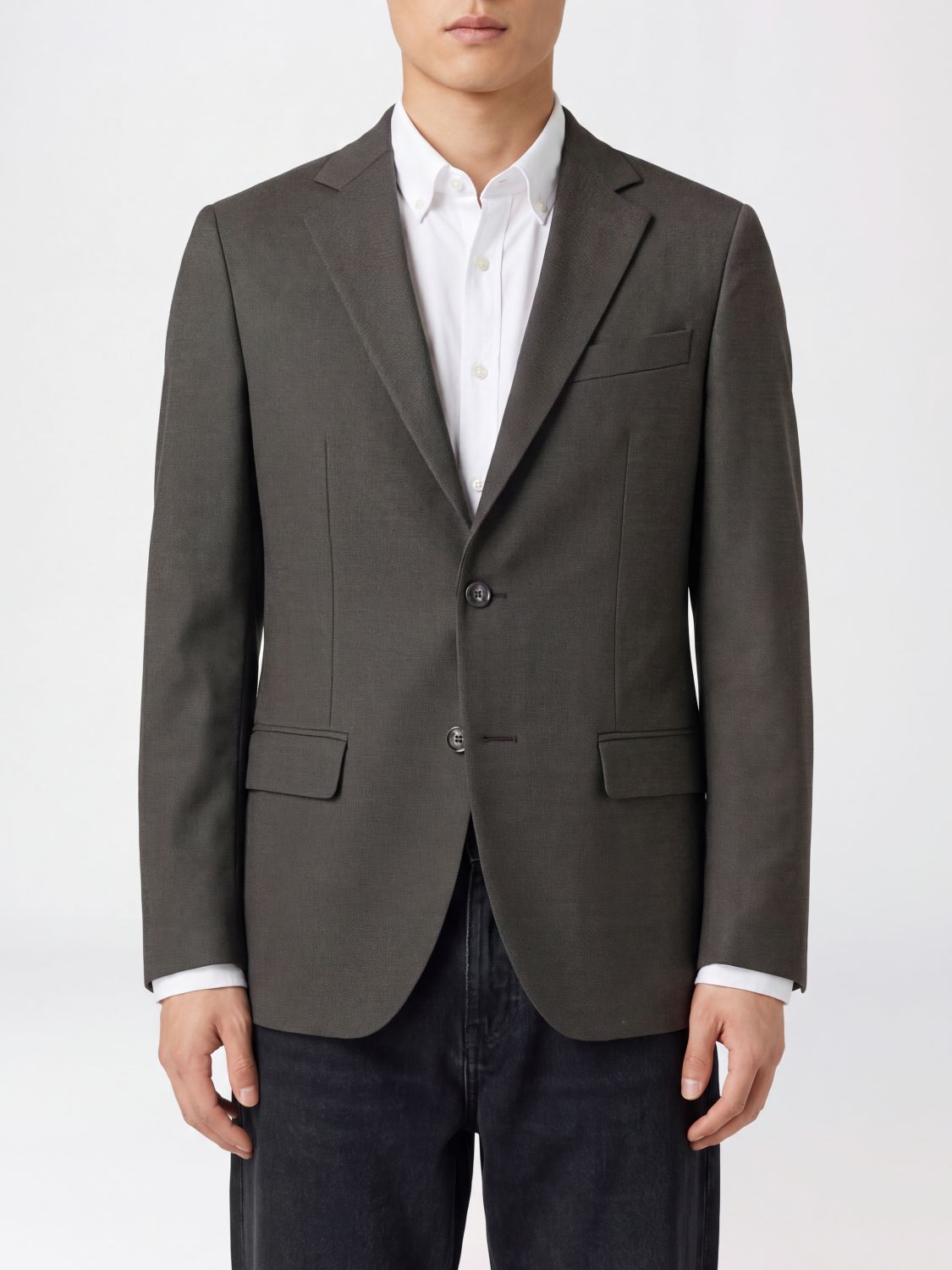RRD Einreihiger Zwei-Knopf-Blazer aus Wollmischung