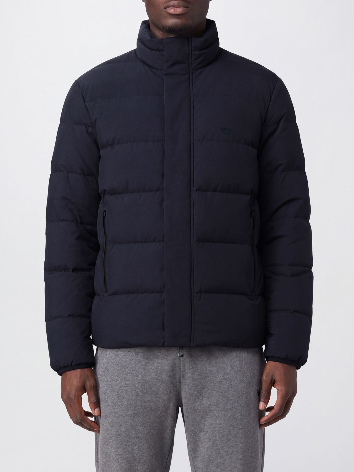 EMPORIO ARMANI Gesteppte Nylon-Pufferjacke mit Adler-Logo