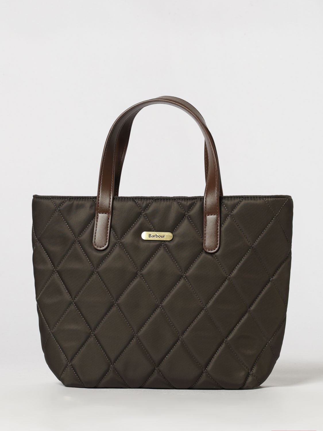 BARBOUR Quilted Nylon Mini Tote Bag with Removable Shoulder Strap