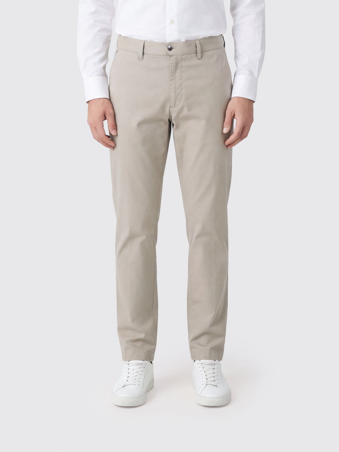 SLOWEAR Slim Fit Chinohose aus Stretch-Baumwolle mit amerikanischen Taschen
