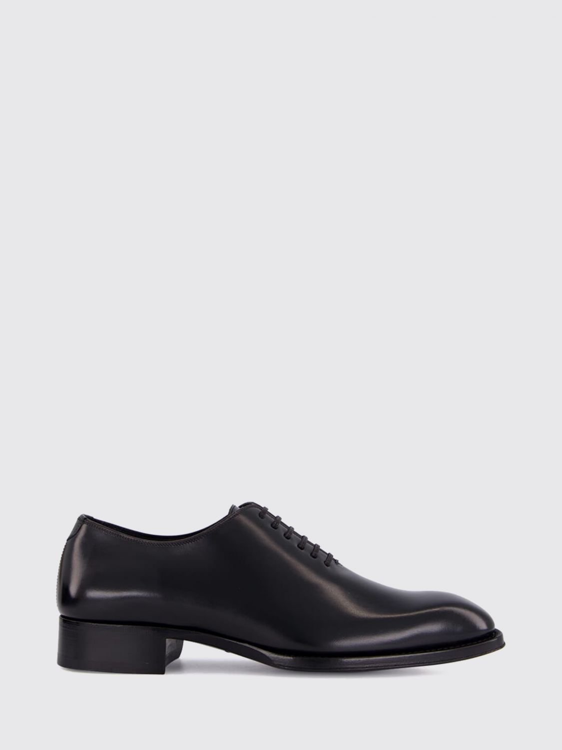TOM FORD Elegante Oxford-Schuhe aus glattem schwarzem Kalbsleder