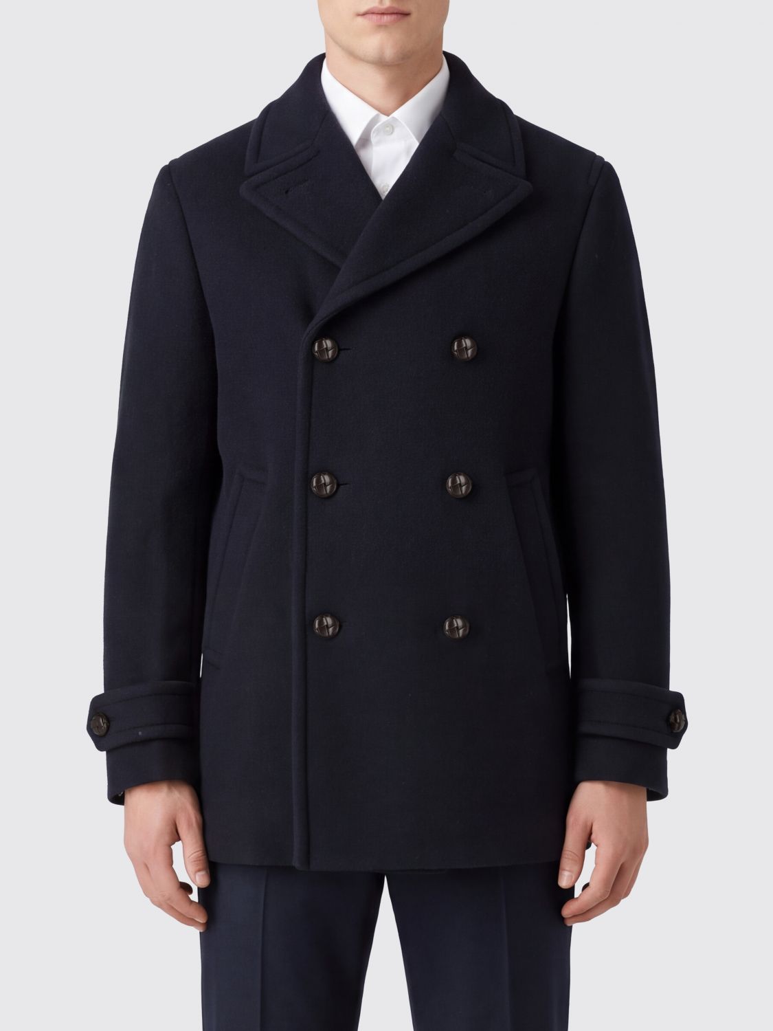 Slowear Montedoro Wool-blend Coat In Blue