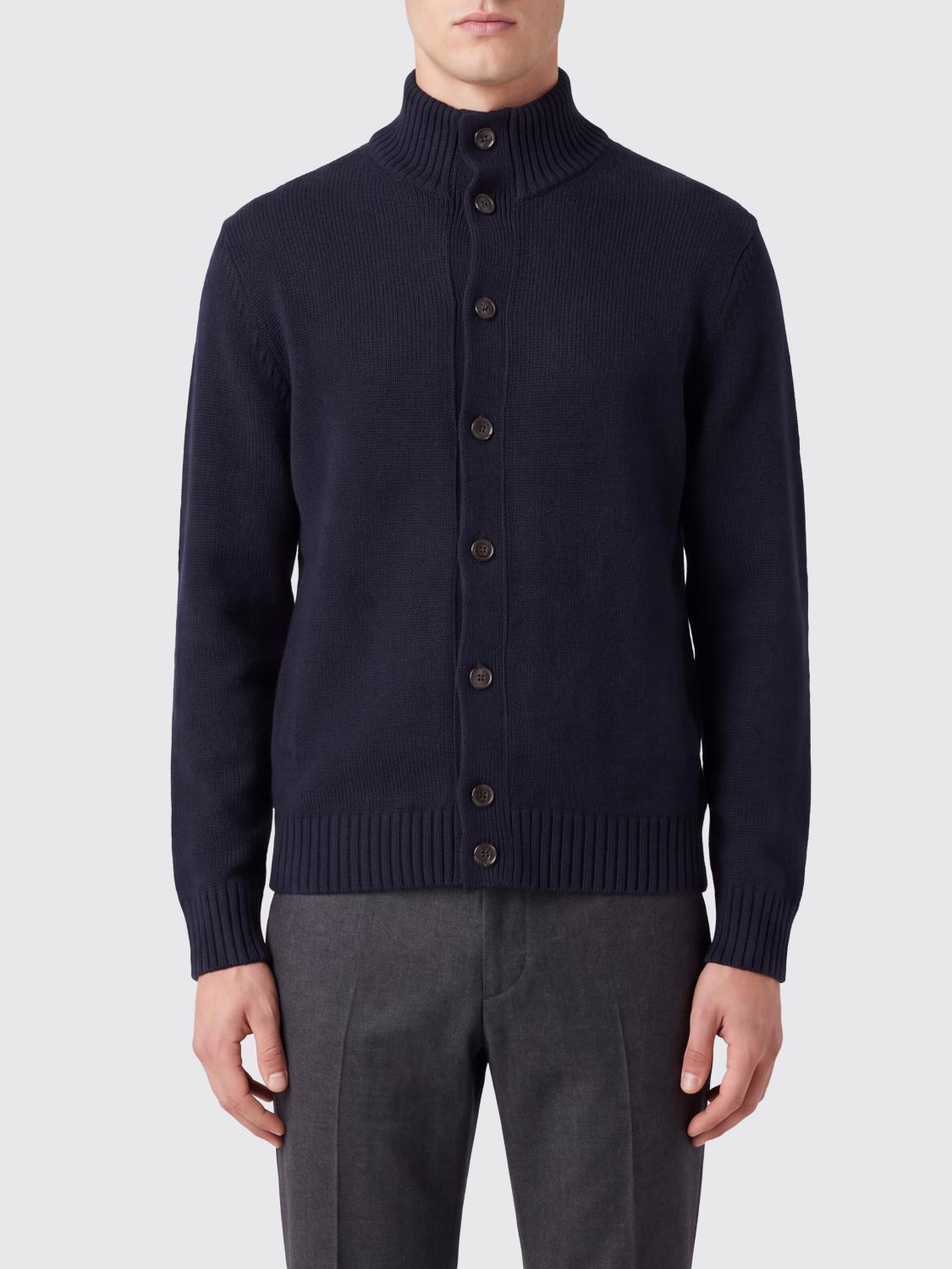 SLOWEAR Hochgeschlossener Cardigan aus Schurwolle mit Knopfverschluss