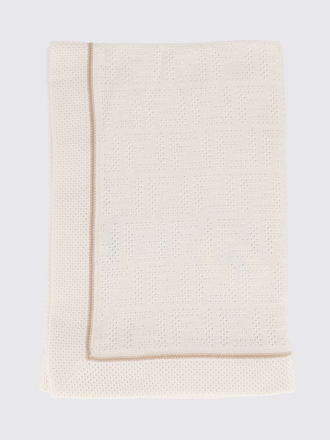 FENDI Baby-Krippendecke für Jungen aus Baumwolle mit perforiertem FF-Monogramm