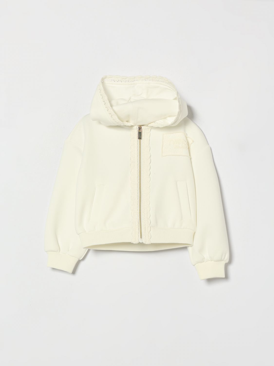Twinset Jersey-Kapuzen-Sweatjacke für Mädchen