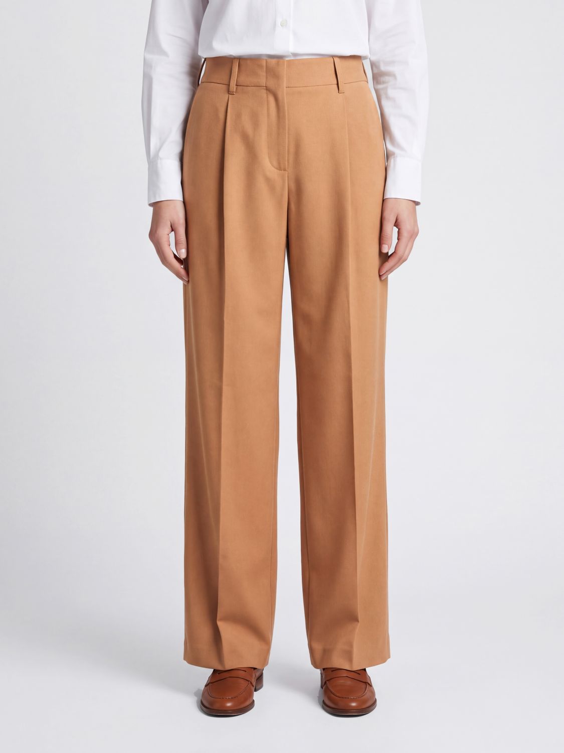 HERNO Palazzo-Hose aus technischem Gewebe mit hoher Taille und Bundfalten