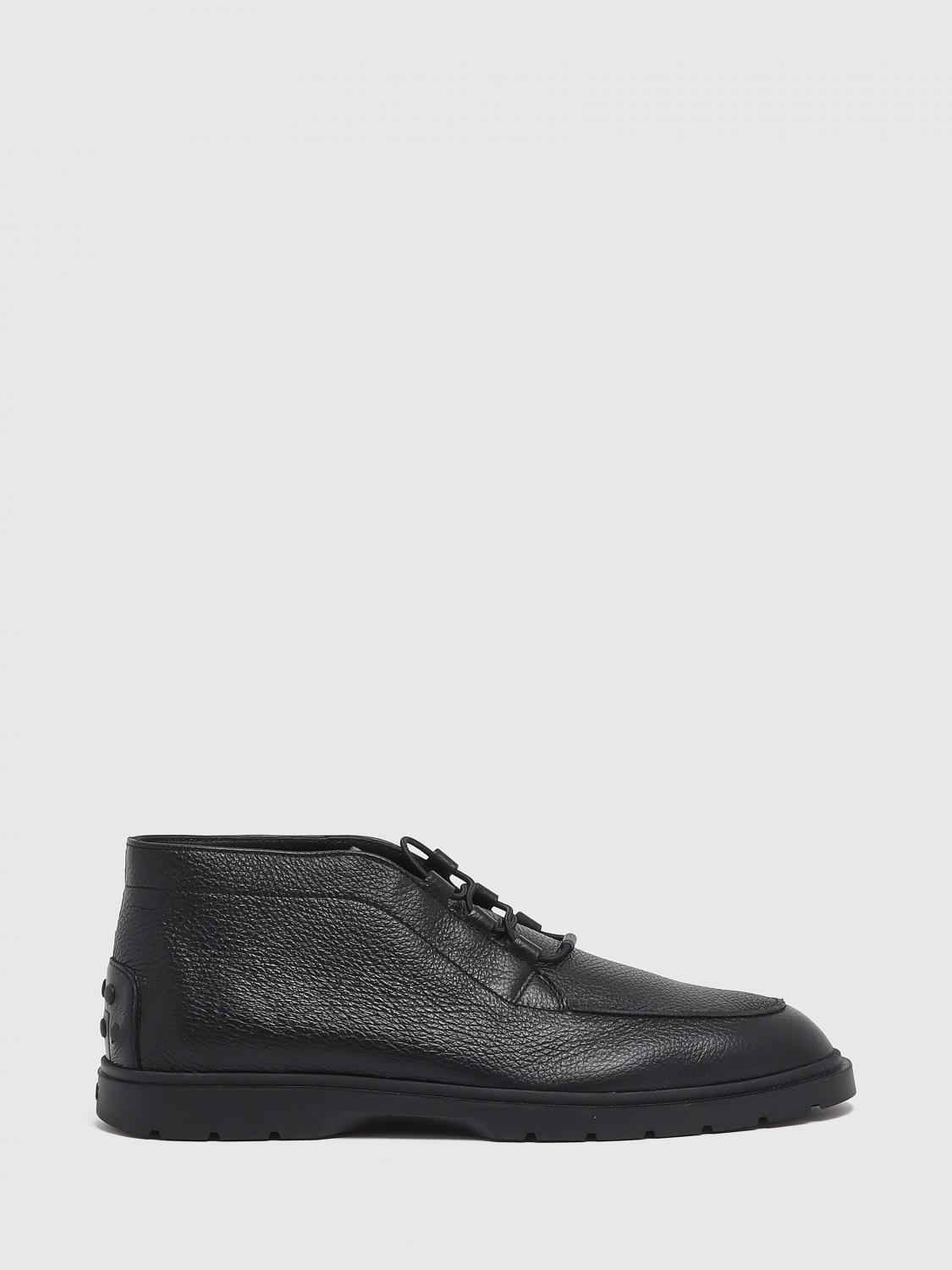 TOD’S Deerskin Chukka Boots with Heel Pebbles and Elastic Laces