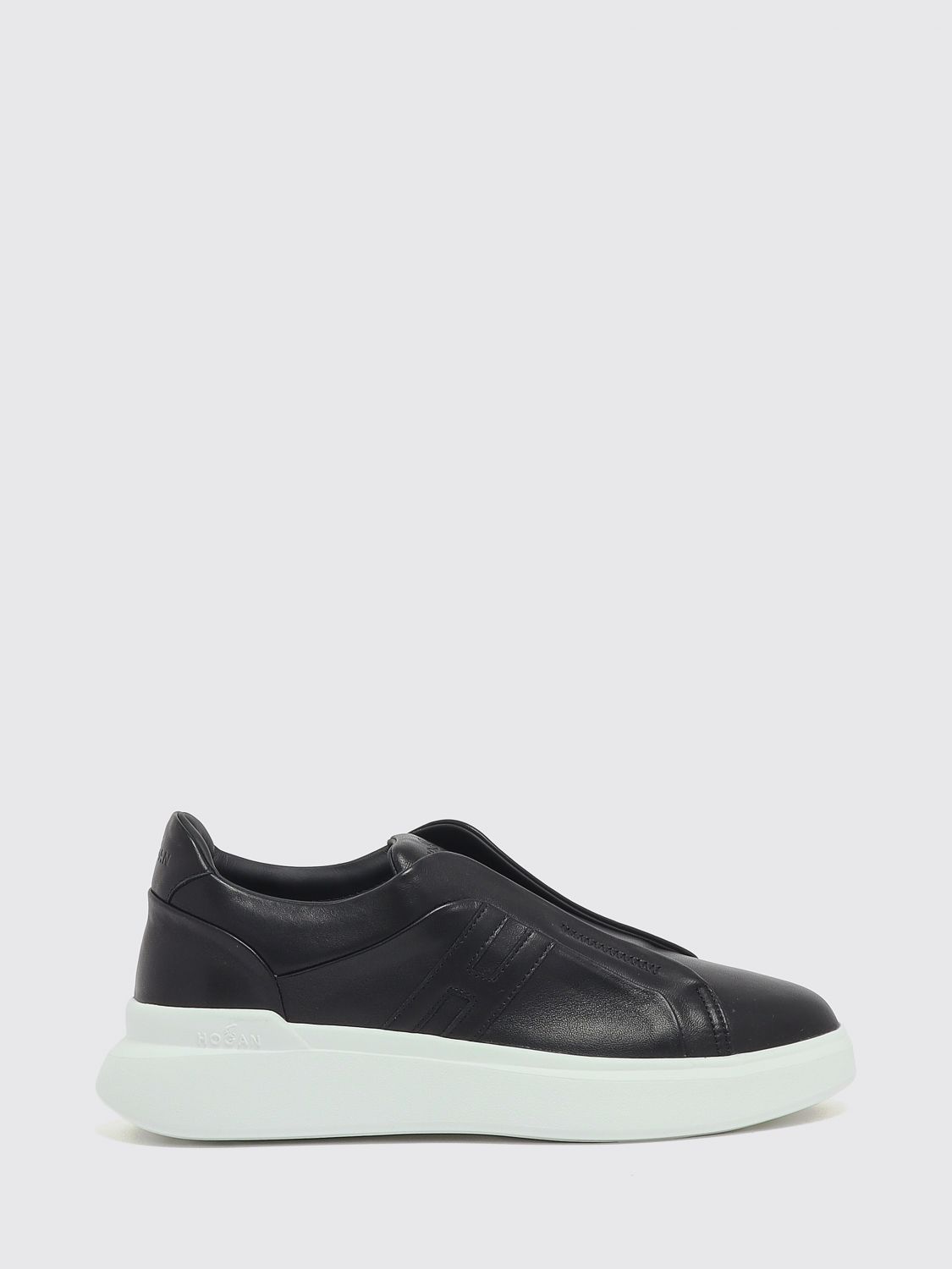 Hogan H580 Slip-On Sneakers in Nappa Leather with a Platform Sole