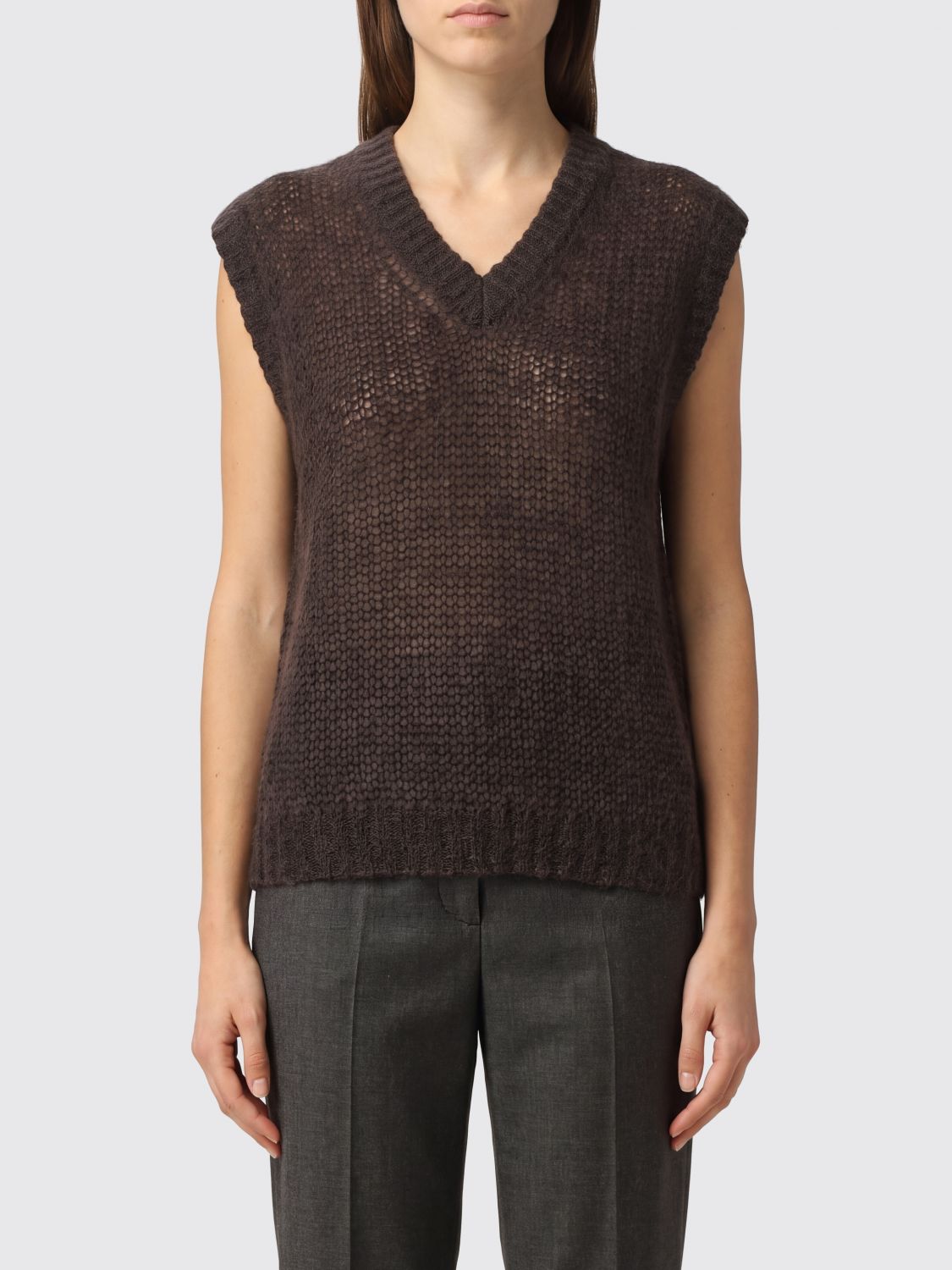 BRUNELLO CUCINELLI Top Donna colore Marrone