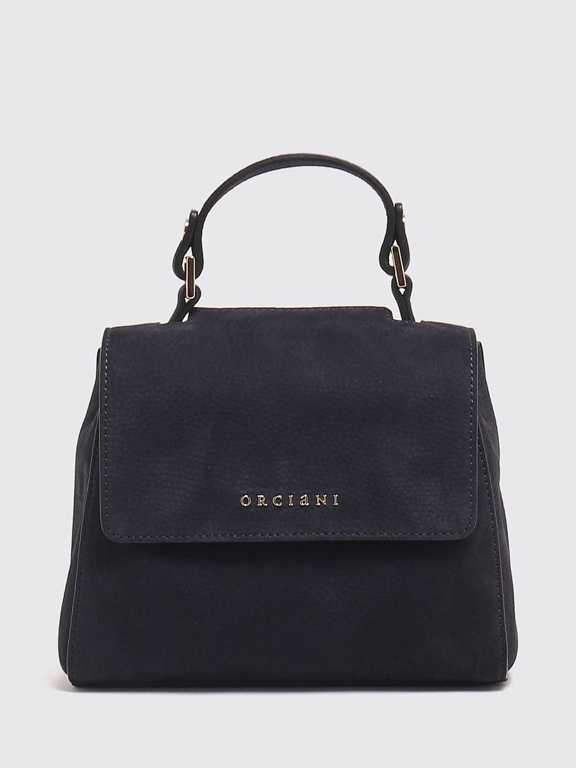 ORCIANI Sveva Mini Handbag in Nubuck Leather with Flap Closure