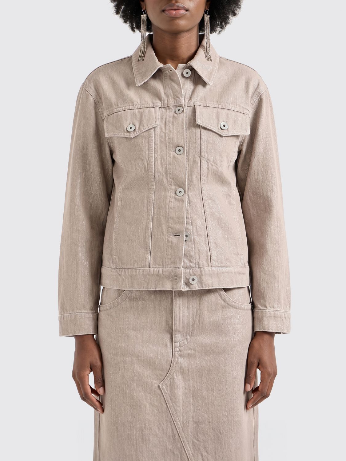 BRUNELLO CUCINELLI Jacket Woman color Beige