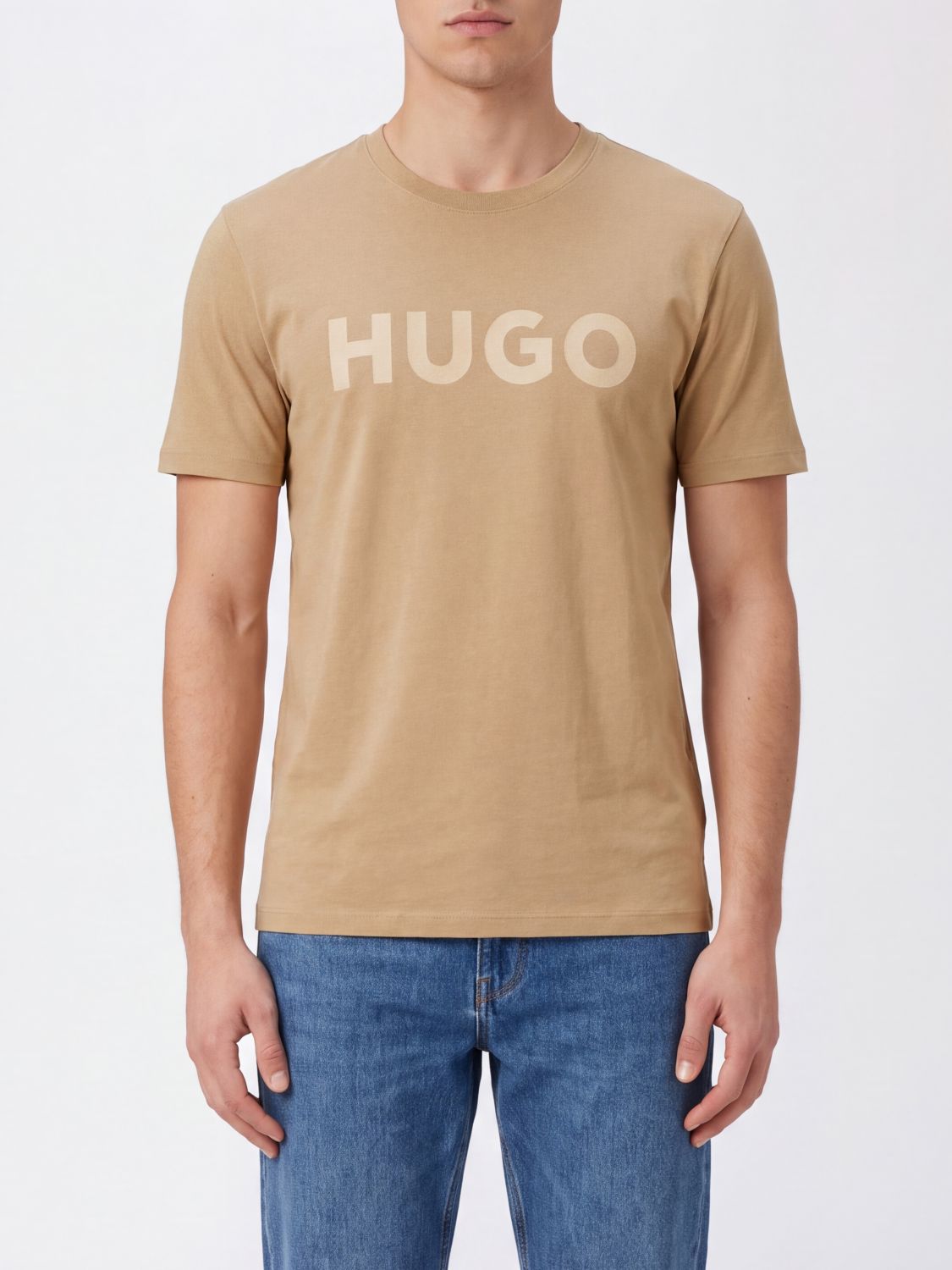 HUGO T-Shirt Uomo colore Beige