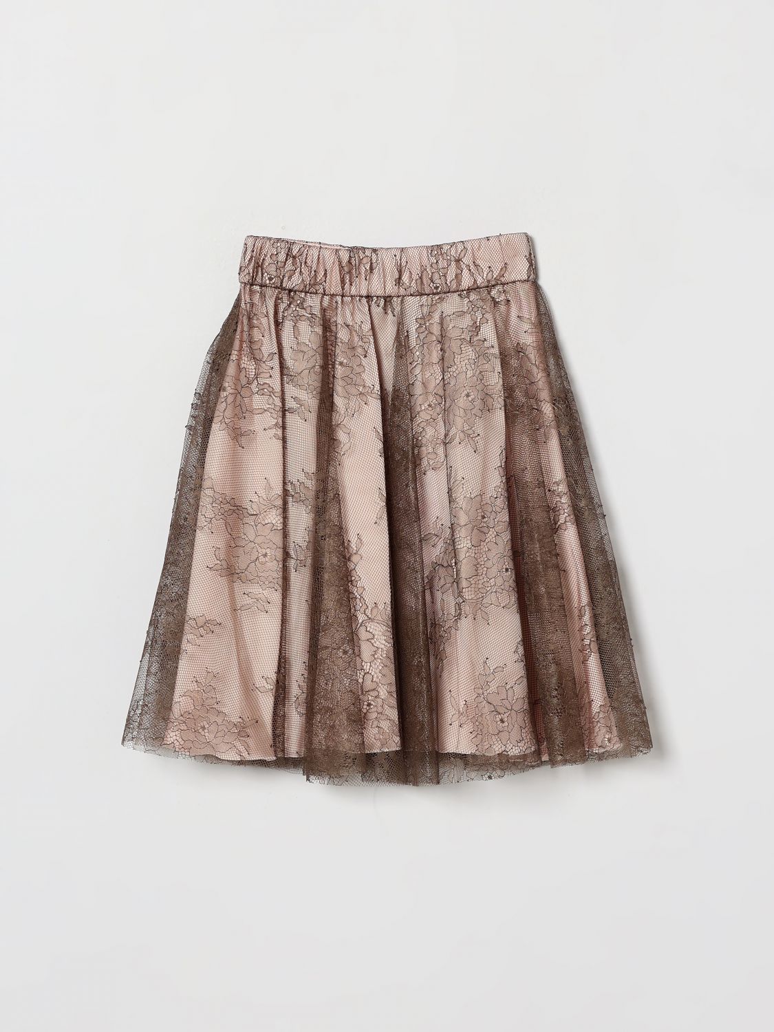 ALBERTA FERRETTI Glockenrock aus Spitze für Mädchen mit hoher Taille