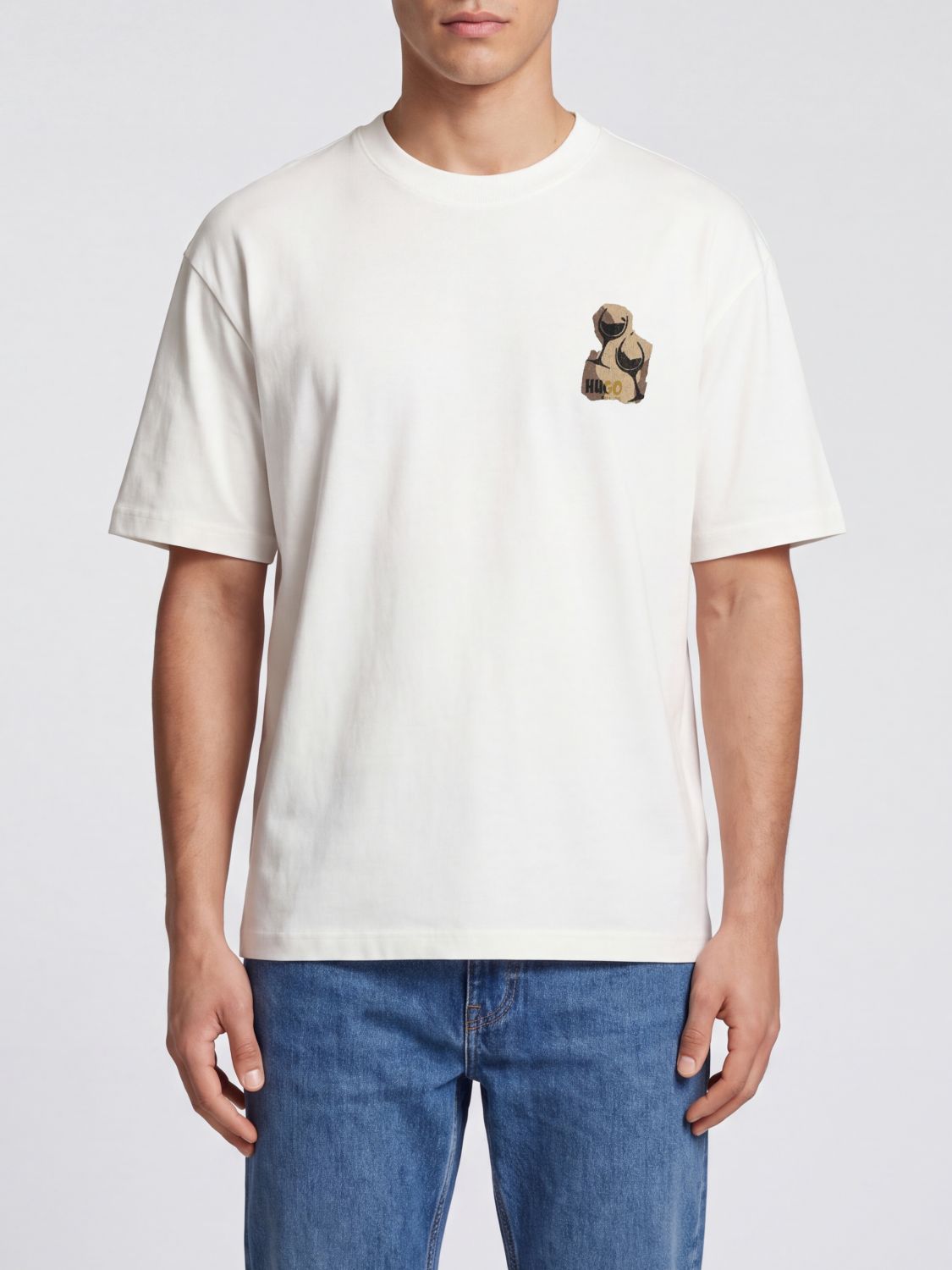 HUGO T-Shirt Uomo colore Avorio