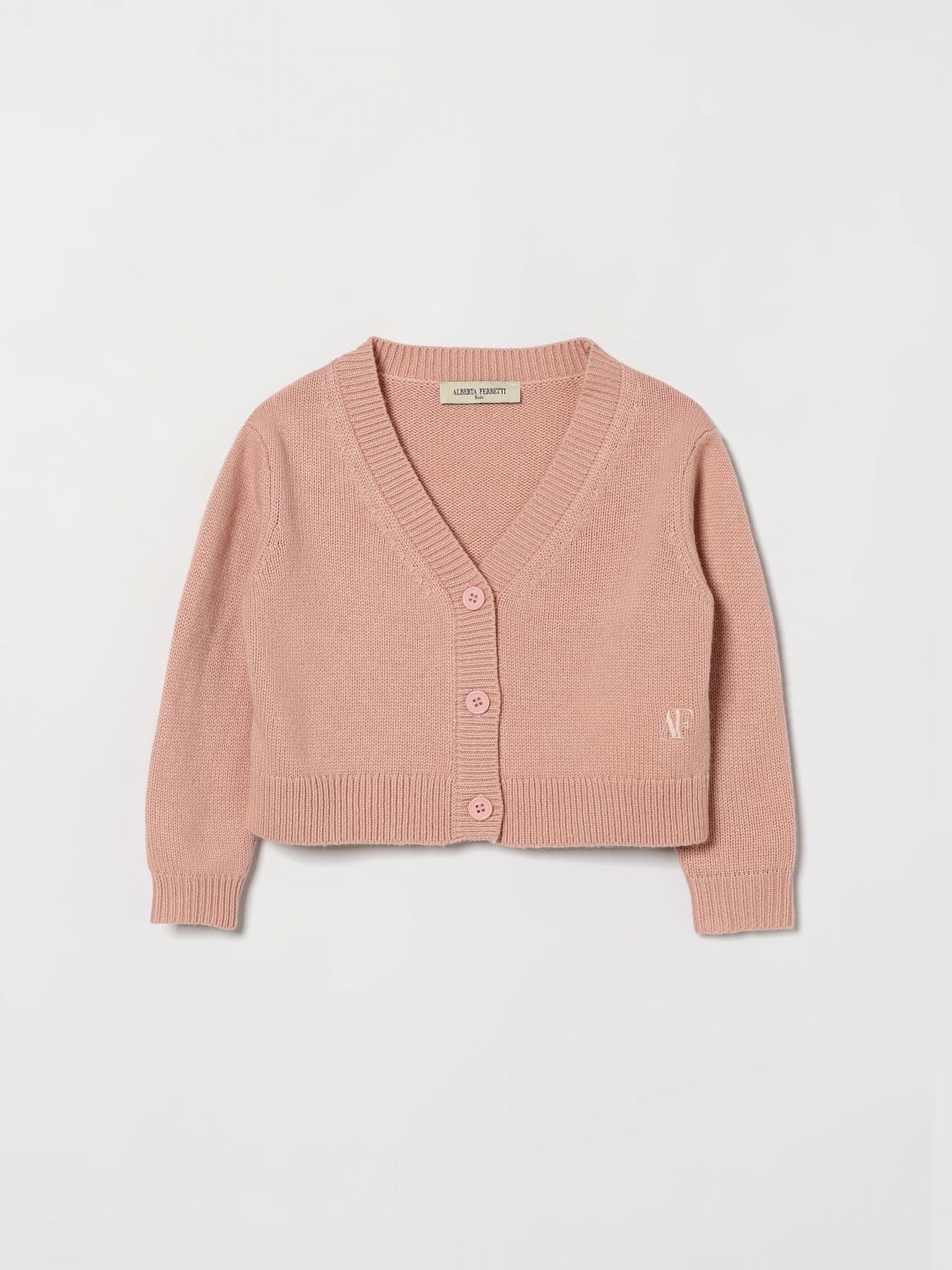 ALBERTA FERRETTI Slim-Fit-Cardigan für Mädchen aus Baumwolle mit V-Ausschnitt