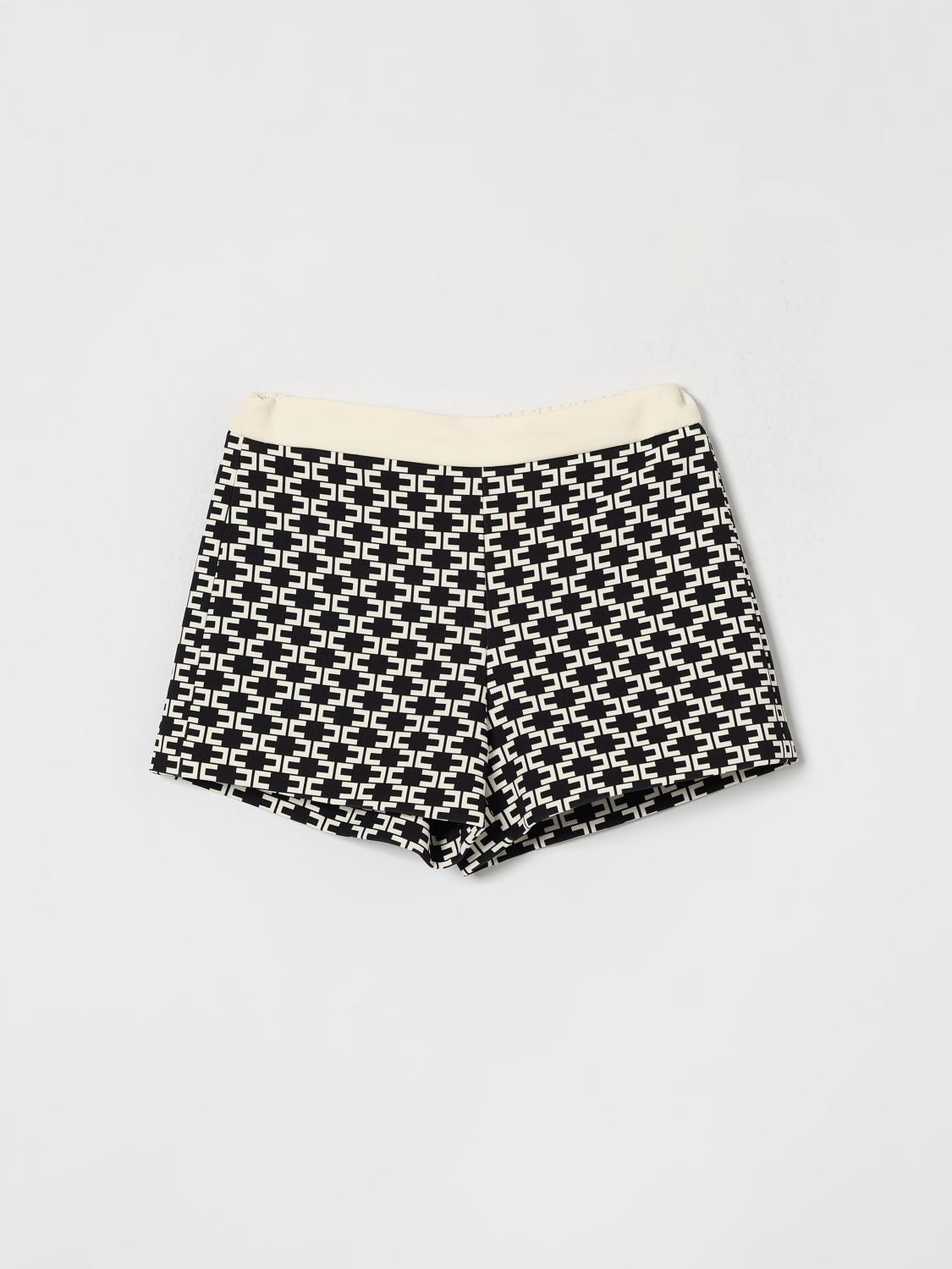 ELISABETTA FRANCHI LA MIA BAMBINA Monogram Jersey Culotte Shorts for Girls
