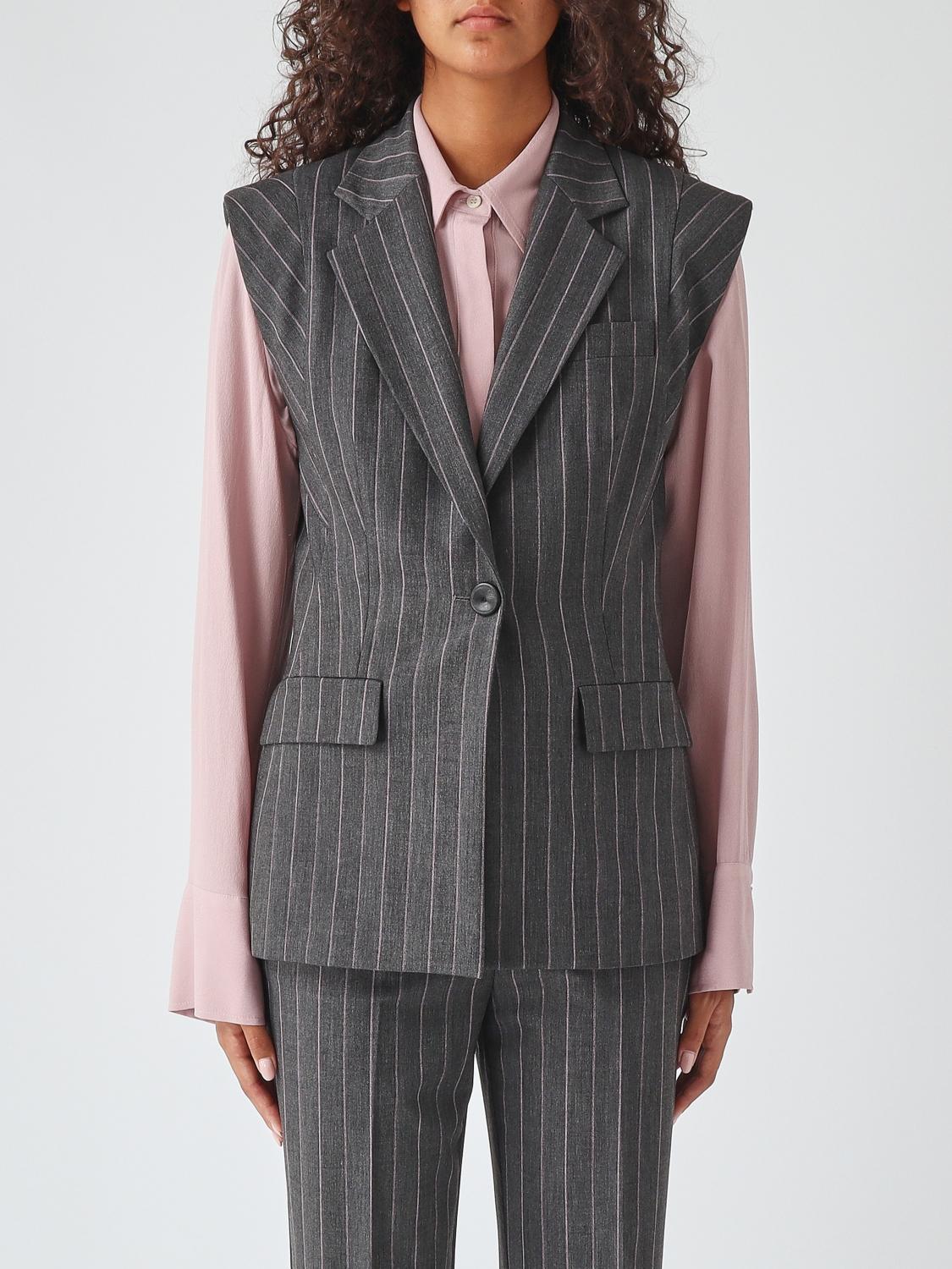 PINKO Waistcoat Woman color Grey