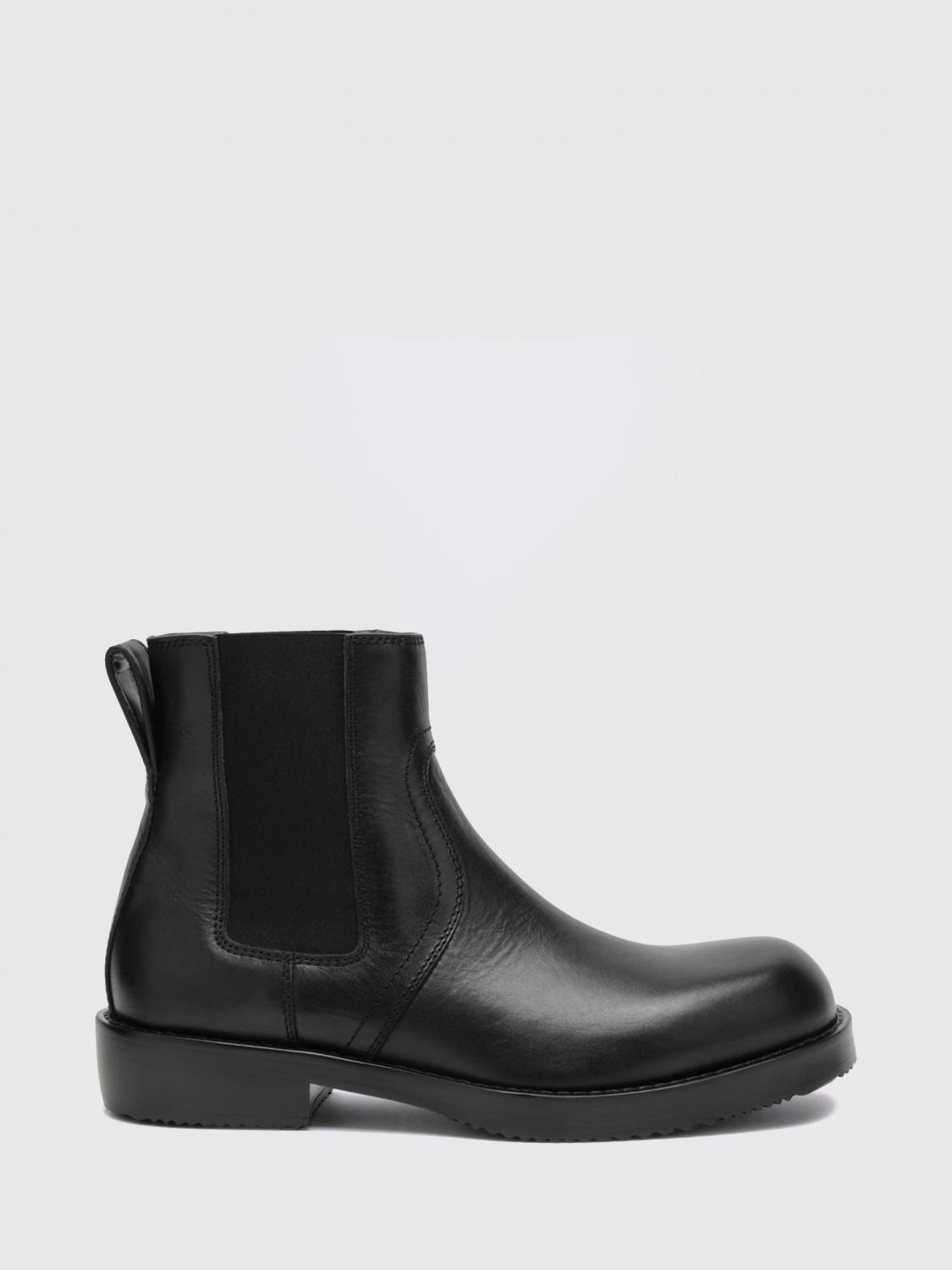 DRIES VAN NOTEN Smooth Calfskin Leather Chelsea Boots with Rubber Sole