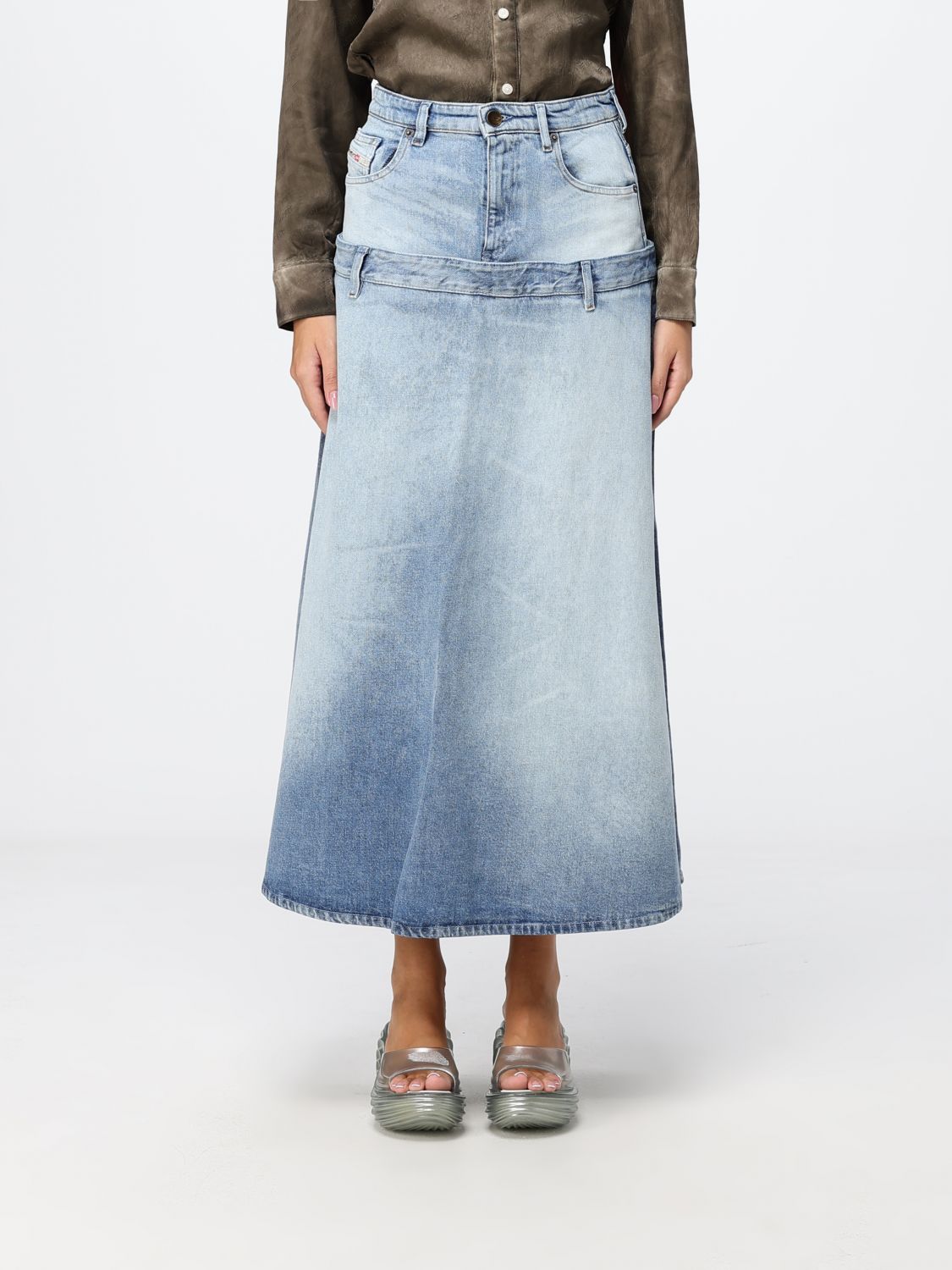 DIESEL Skirt Woman color Blue
