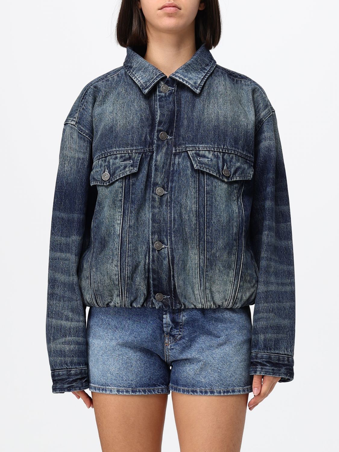 DIESEL Jacket Woman color Blue