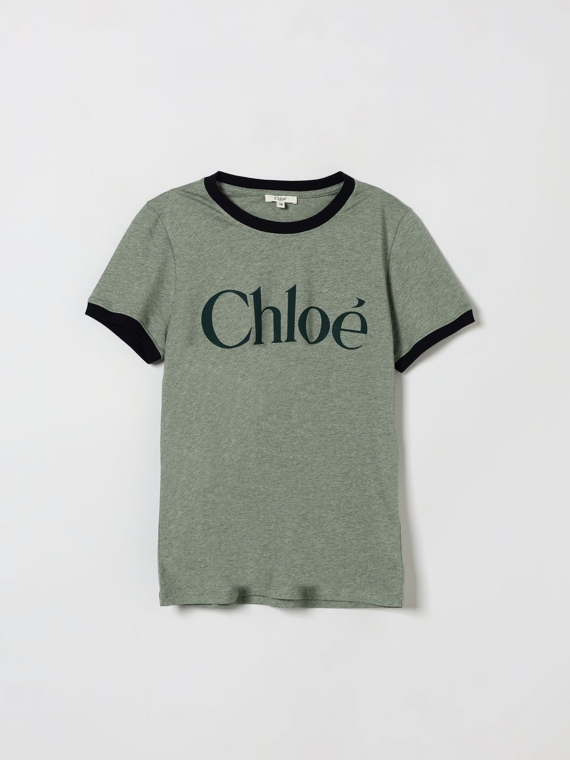 CHLOÉ T-Shirt Bambino colore Verde