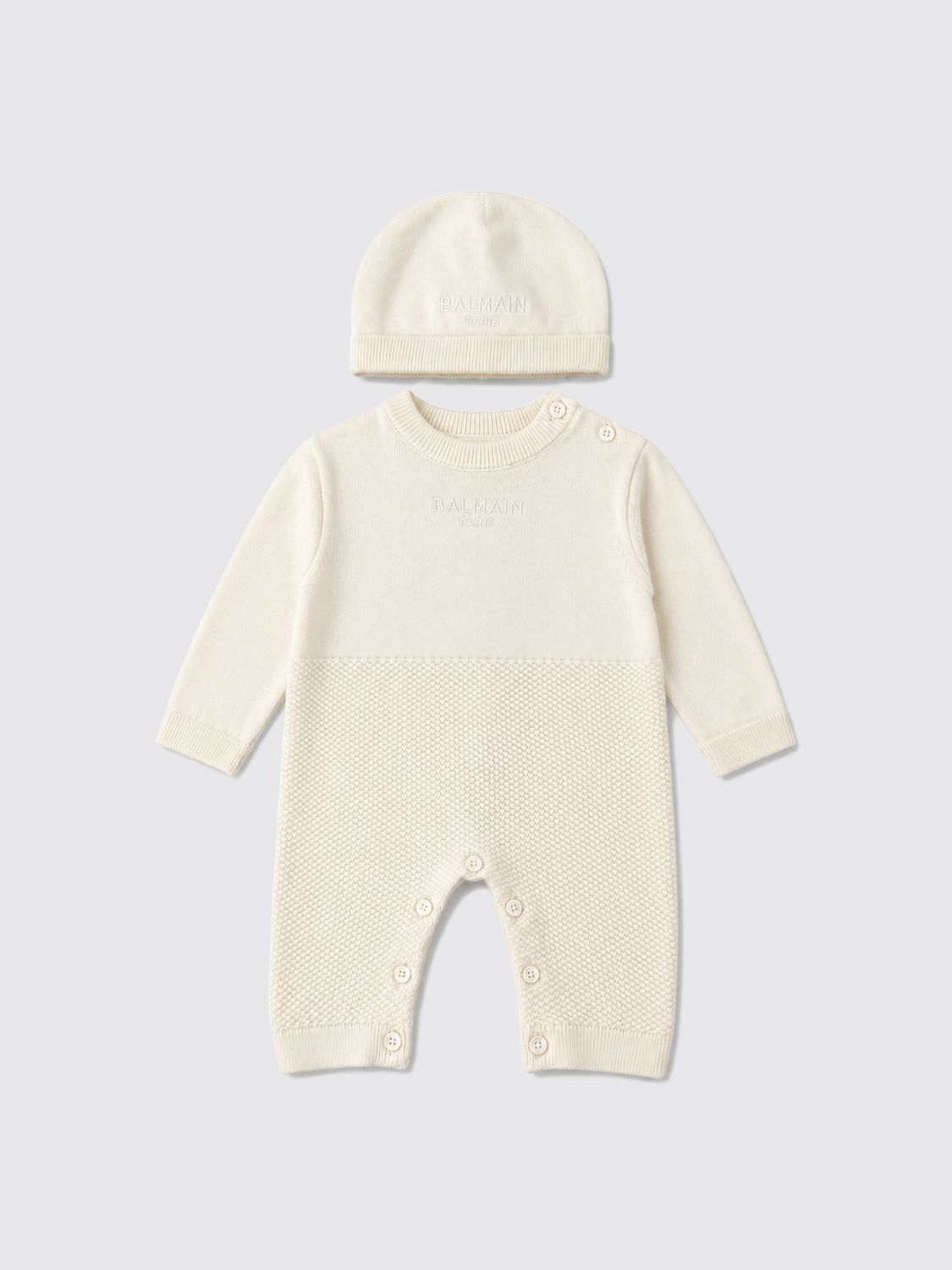 BALMAIN Tuta Bambino colore Panna