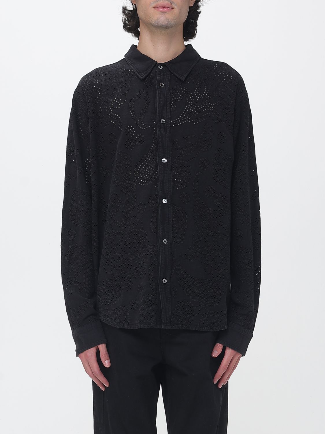ISABEL MARANT Cybilio Broderie Anglaise Cotton Long-Sleeved Shirt