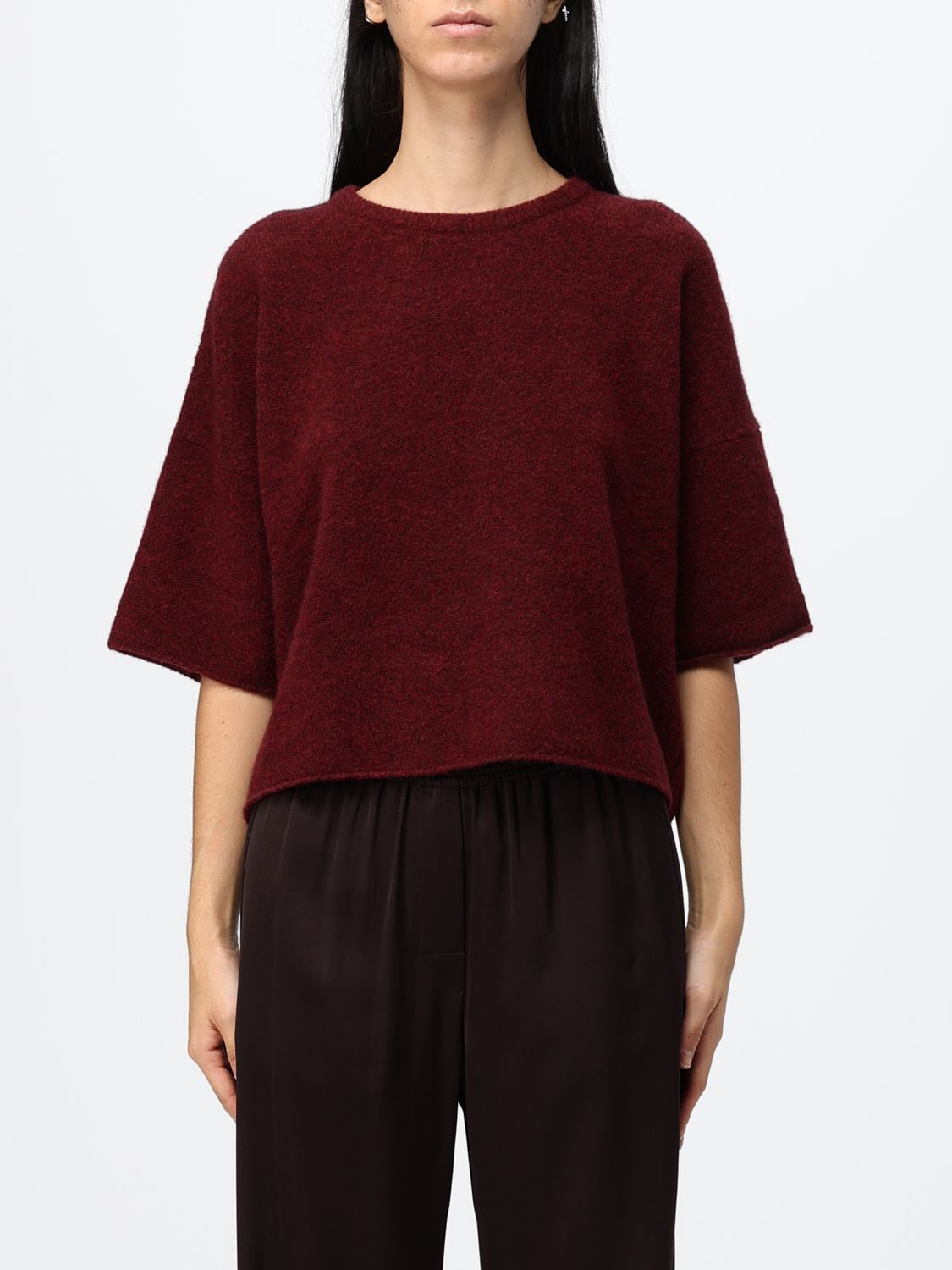 Filippa K T-shirt Woman Color Red In Burgundy
